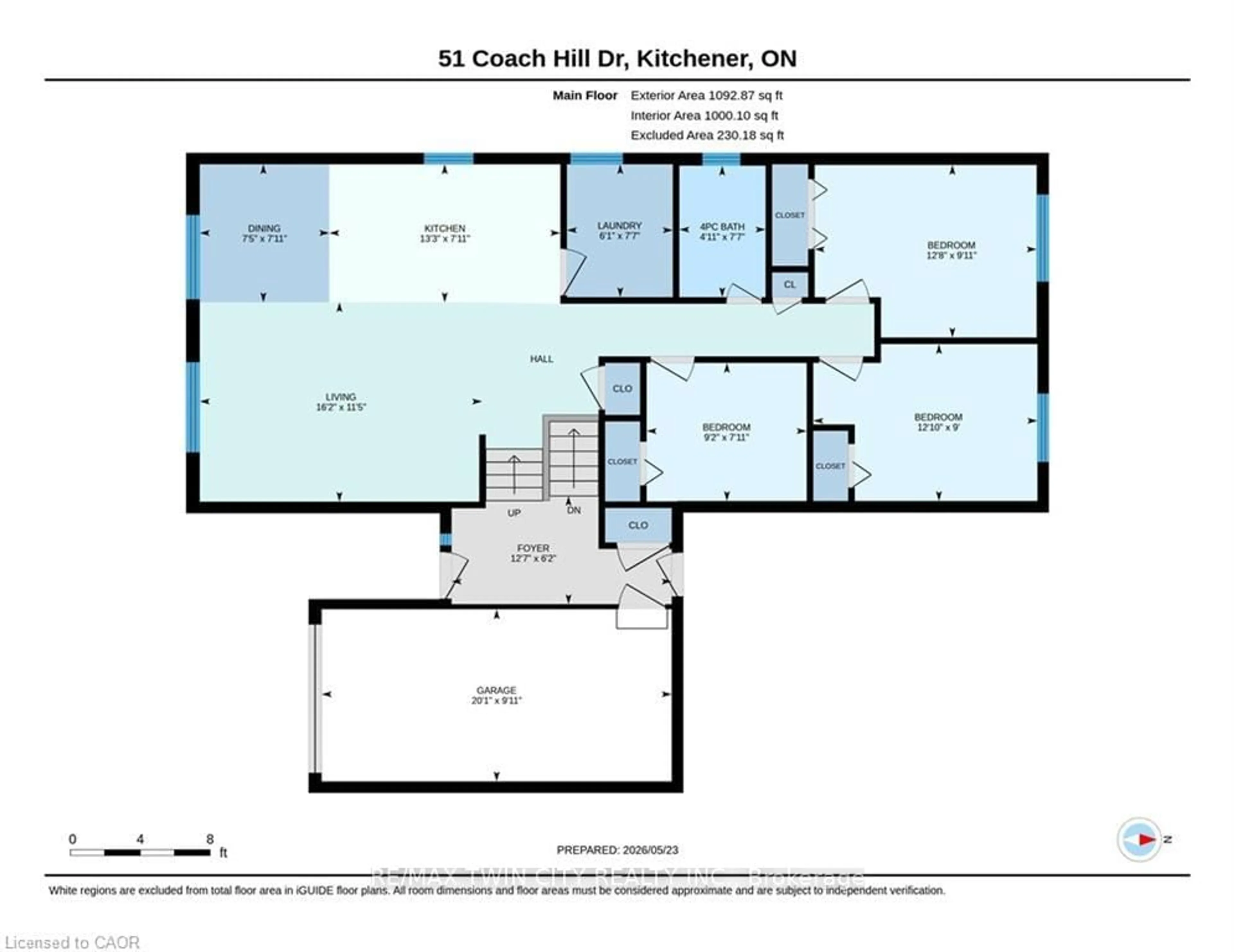 Floor plan for 51 COACH HILL Dr, Kitchener Ontario N2E 1N7