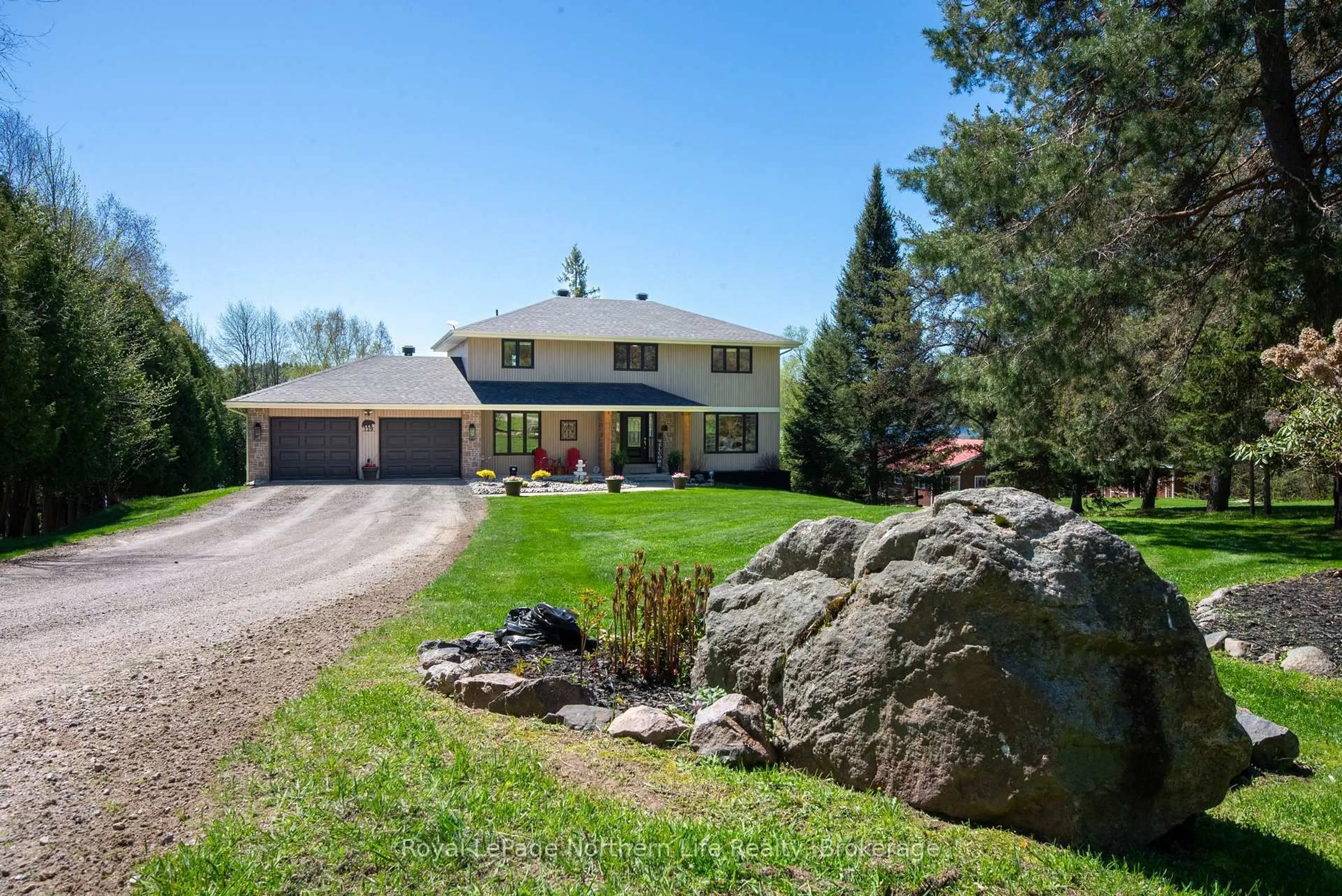 A pic from outside/outdoor area/front of a property/back of a property/a pic from drone, water/lake/river/ocean view for 129 BLANCHE Rd, East Ferris Ontario P0H 1B0