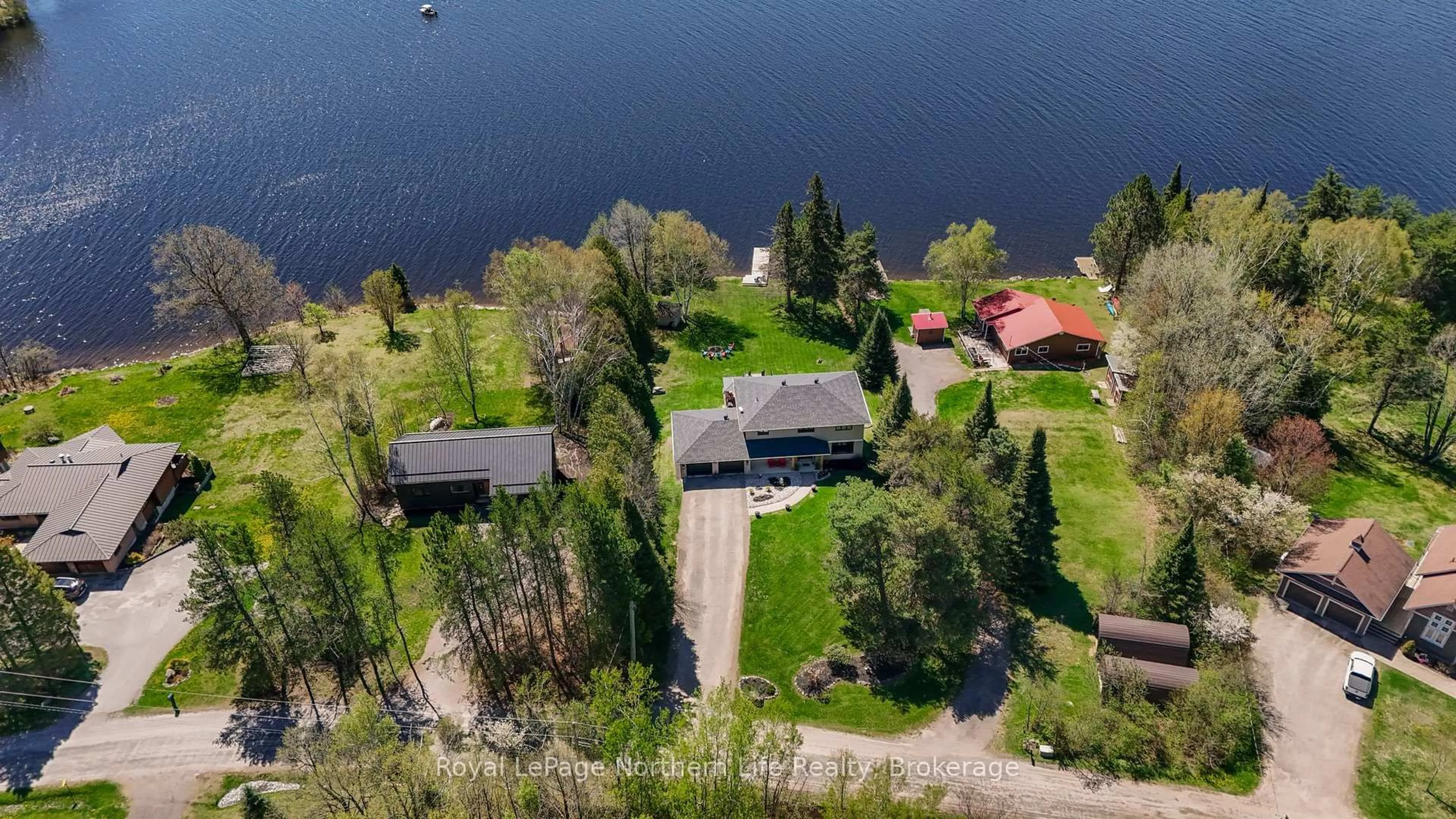 A pic from outside/outdoor area/front of a property/back of a property/a pic from drone, water/lake/river/ocean view for 129 BLANCHE Rd, East Ferris Ontario P0H 1B0