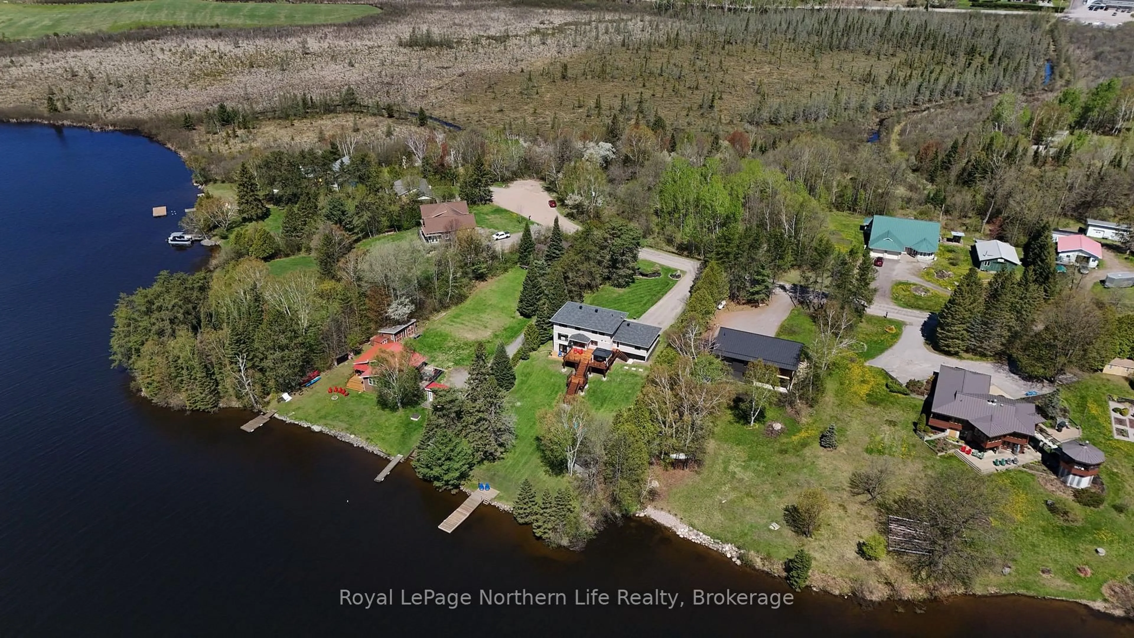 A pic from outside/outdoor area/front of a property/back of a property/a pic from drone, water/lake/river/ocean view for 129 BLANCHE Rd, East Ferris Ontario P0H 1B0