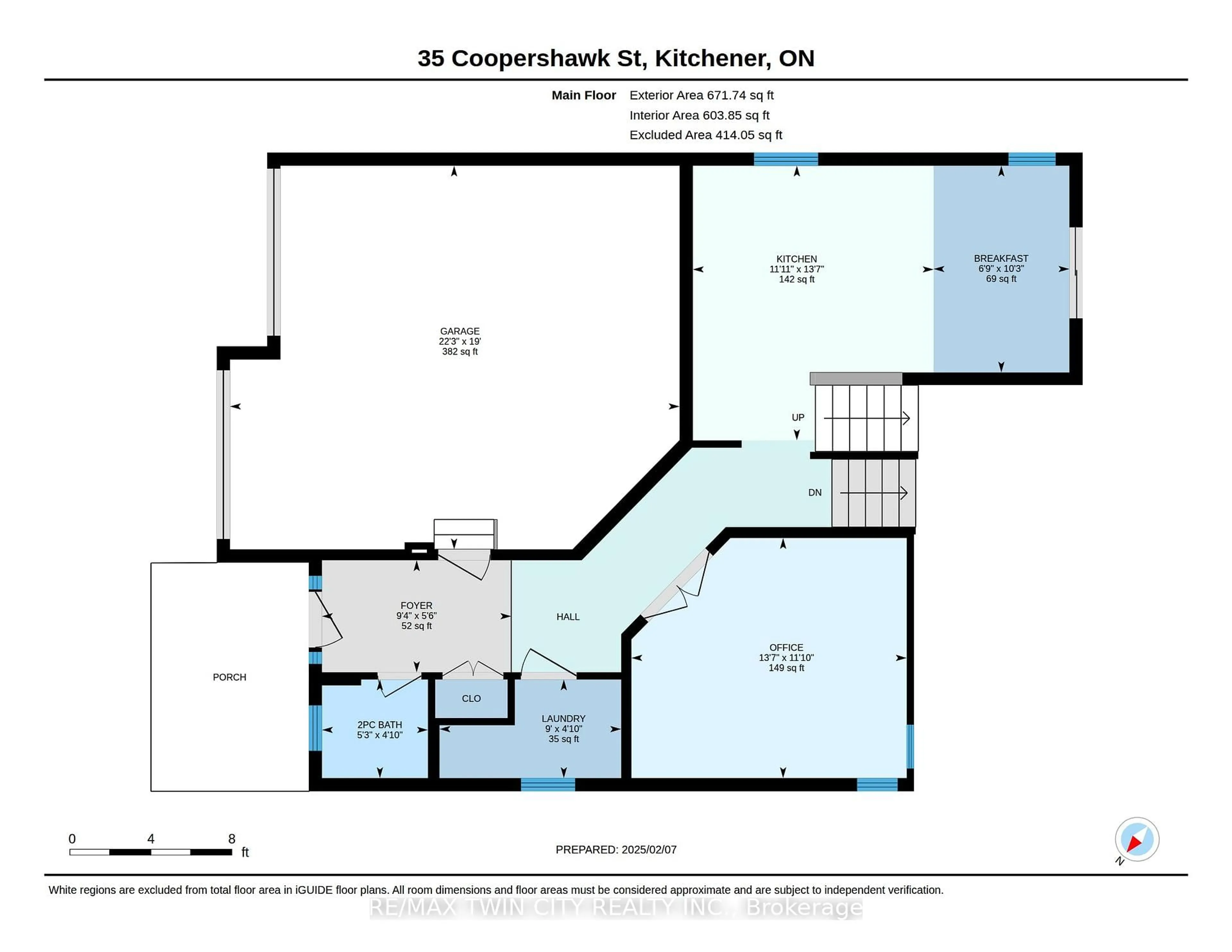 Floor plan for 35 Coopershawk St, Kitchener Ontario N2K 4J7
