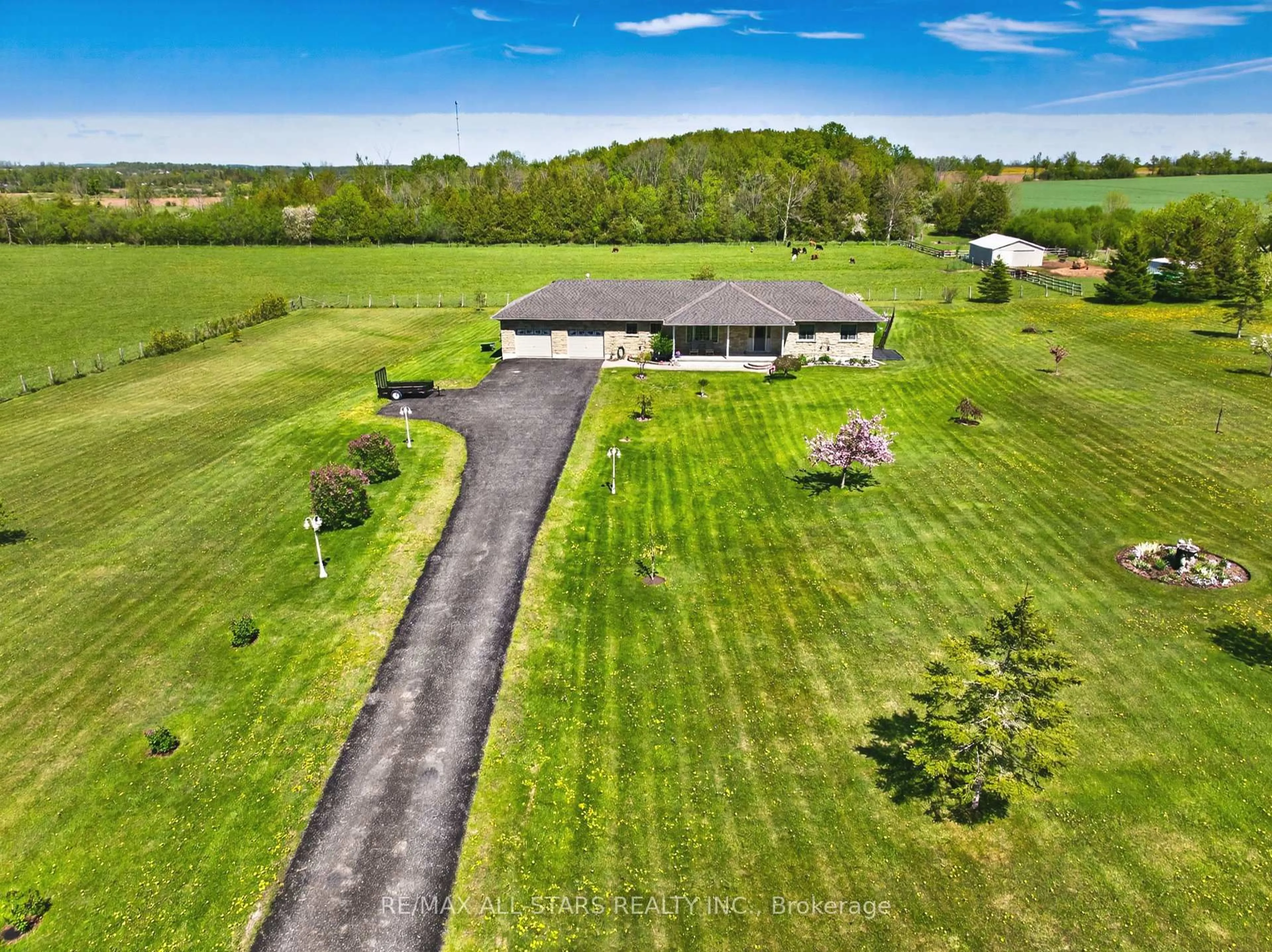 A pic from outside/outdoor area/front of a property/back of a property/a pic from drone, water/lake/river/ocean view for 352 County RD 46 Rd, Kawartha Lakes Ontario K0M 2M0