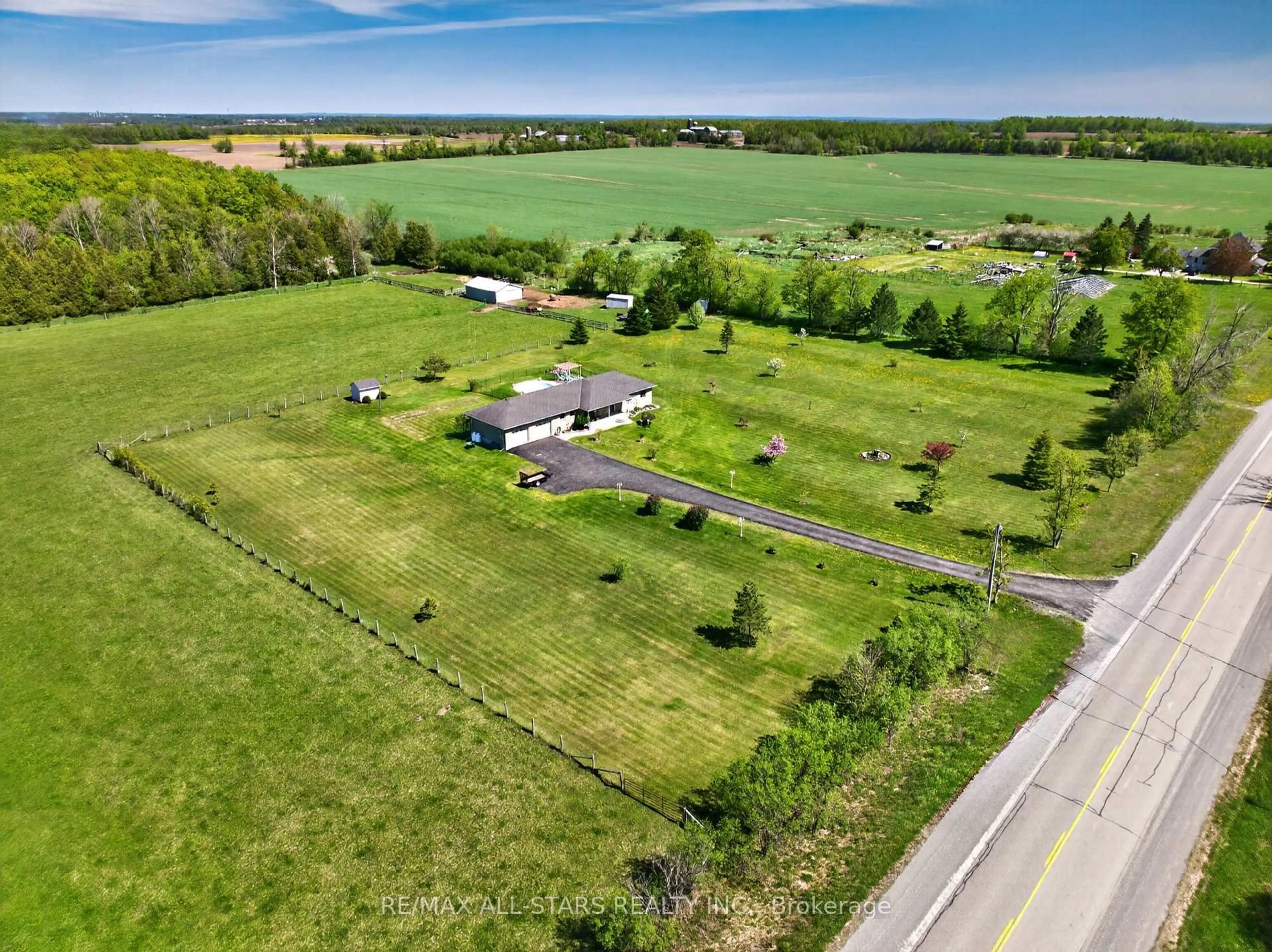 A pic from outside/outdoor area/front of a property/back of a property/a pic from drone, unknown for 352 County RD 46 Rd, Kawartha Lakes Ontario K0M 2M0