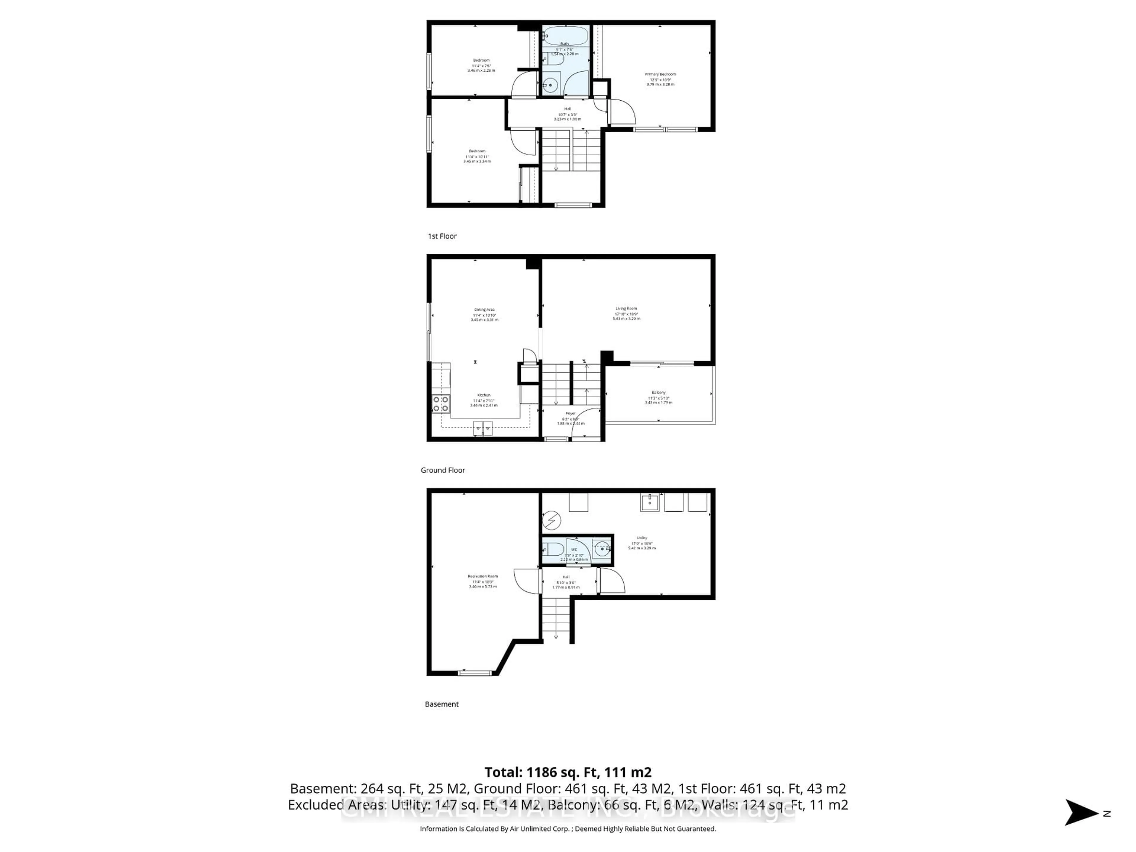 Floor plan for 1300 Upper Ottawa St #44, Hamilton Ontario L8W 1M8