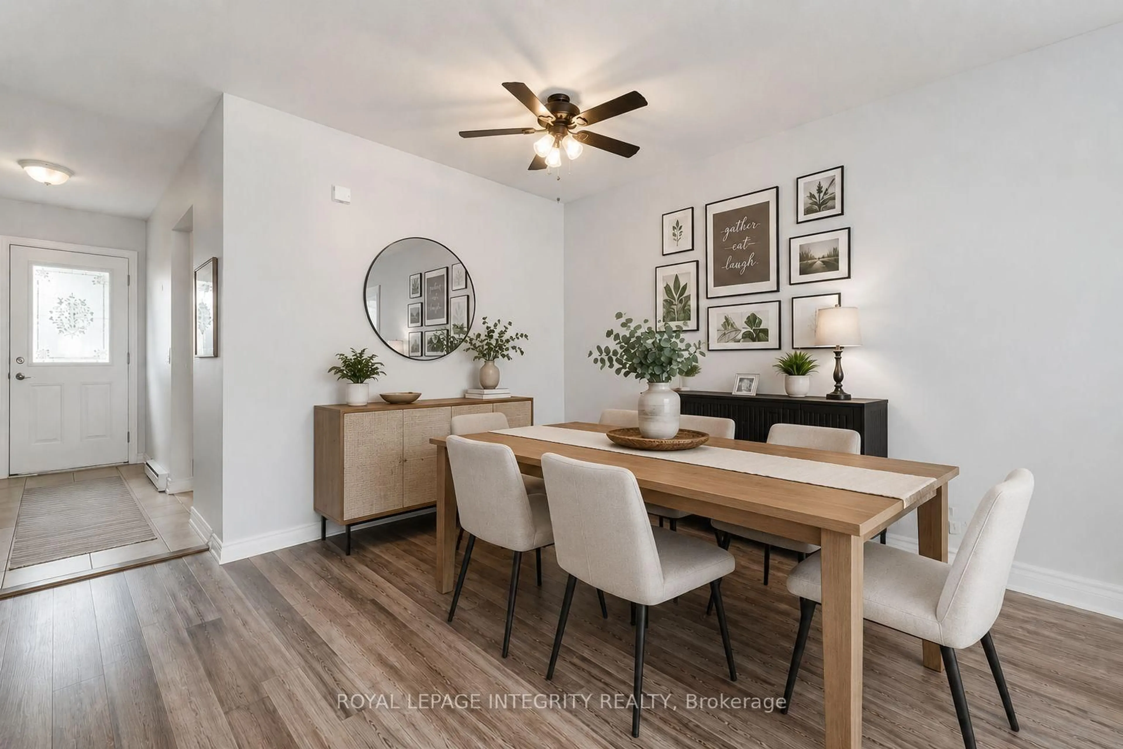 Dining room, wood/laminate floor for 46 FORESTER Cres #B, Ottawa Ontario K2H 8Y4