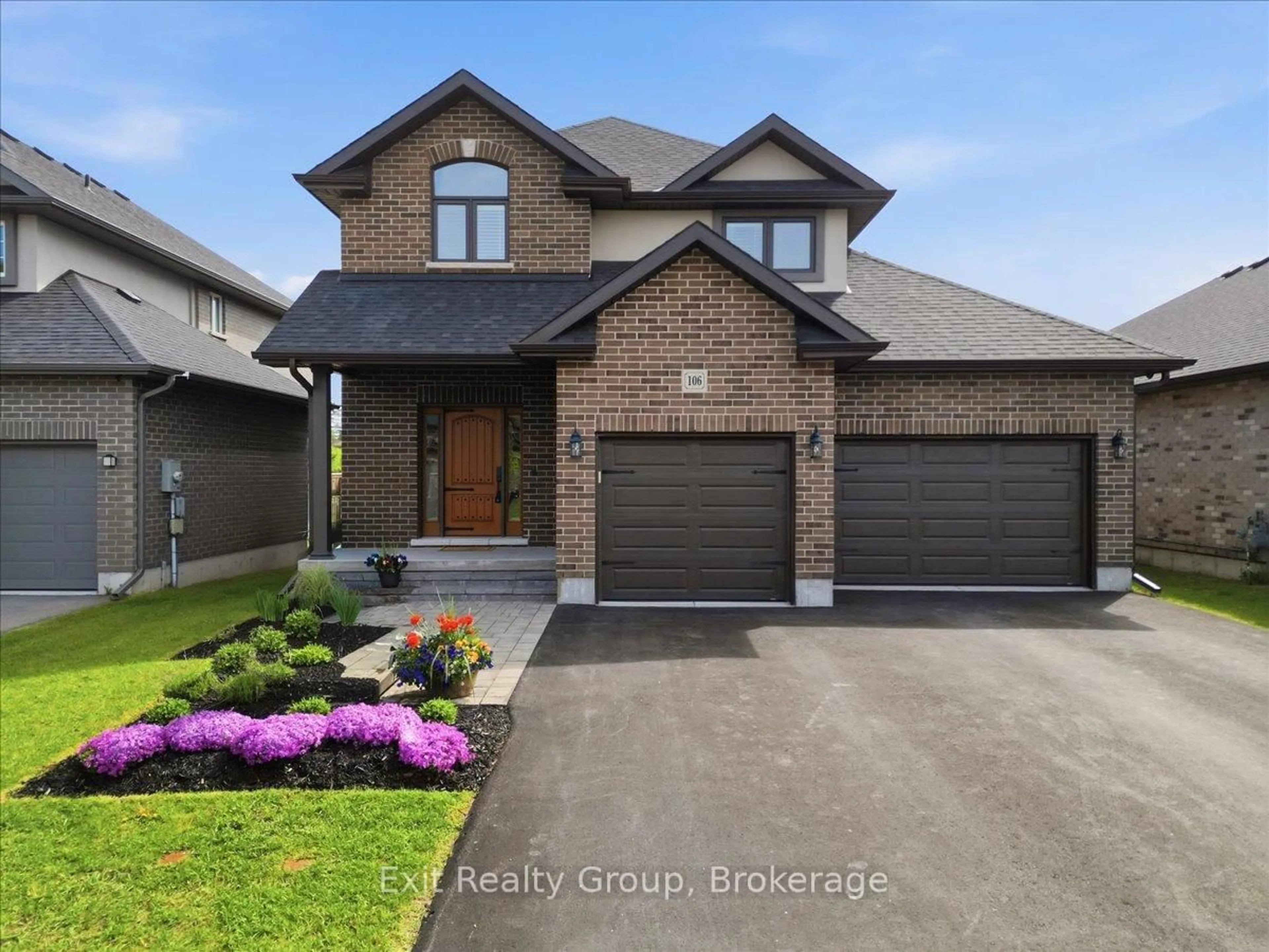 Home with brick exterior material, street for 106 Ledgerock Crt, Quinte West Ontario K8R 0A1