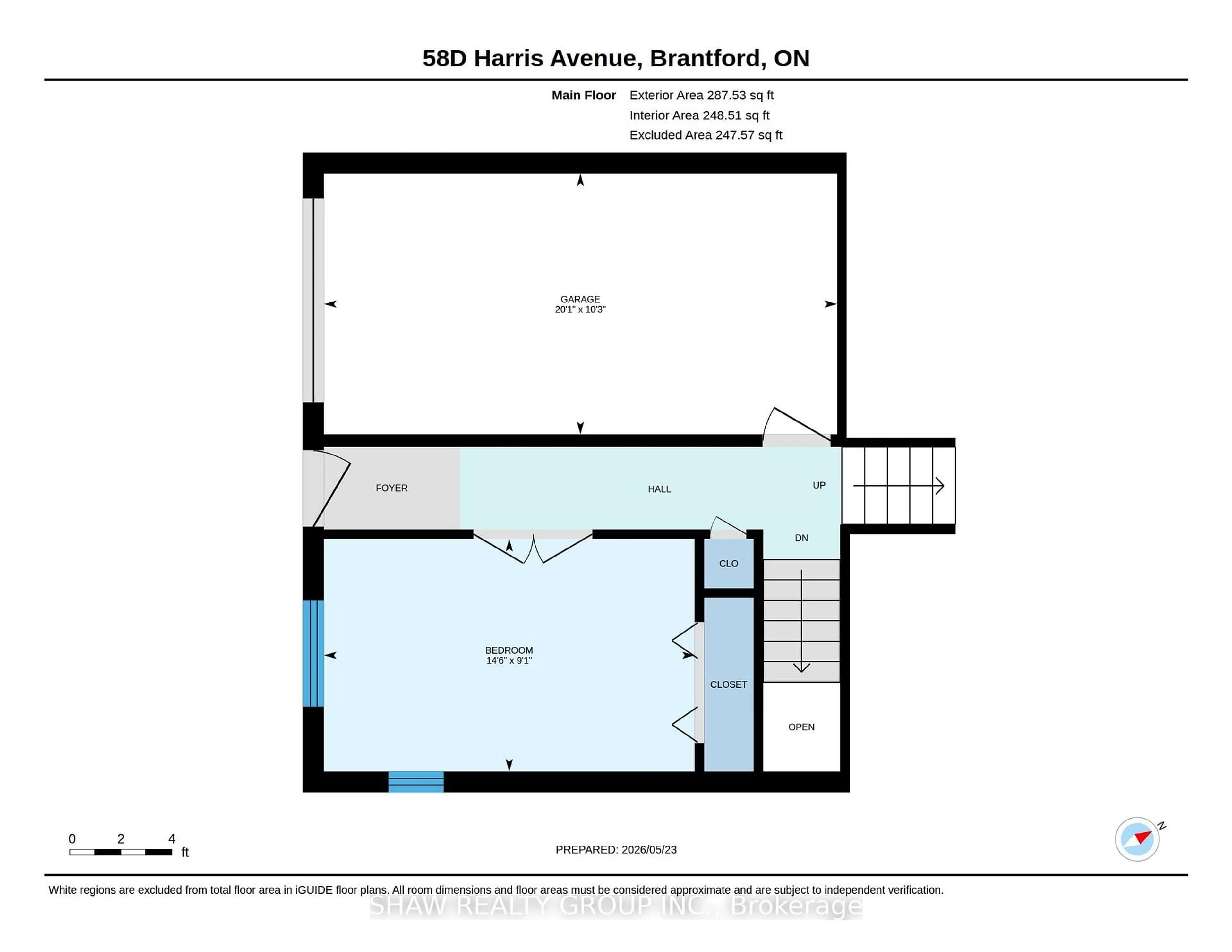 Floor plan for 58D Harris Ave, Brantford Ontario N3R 2E9
