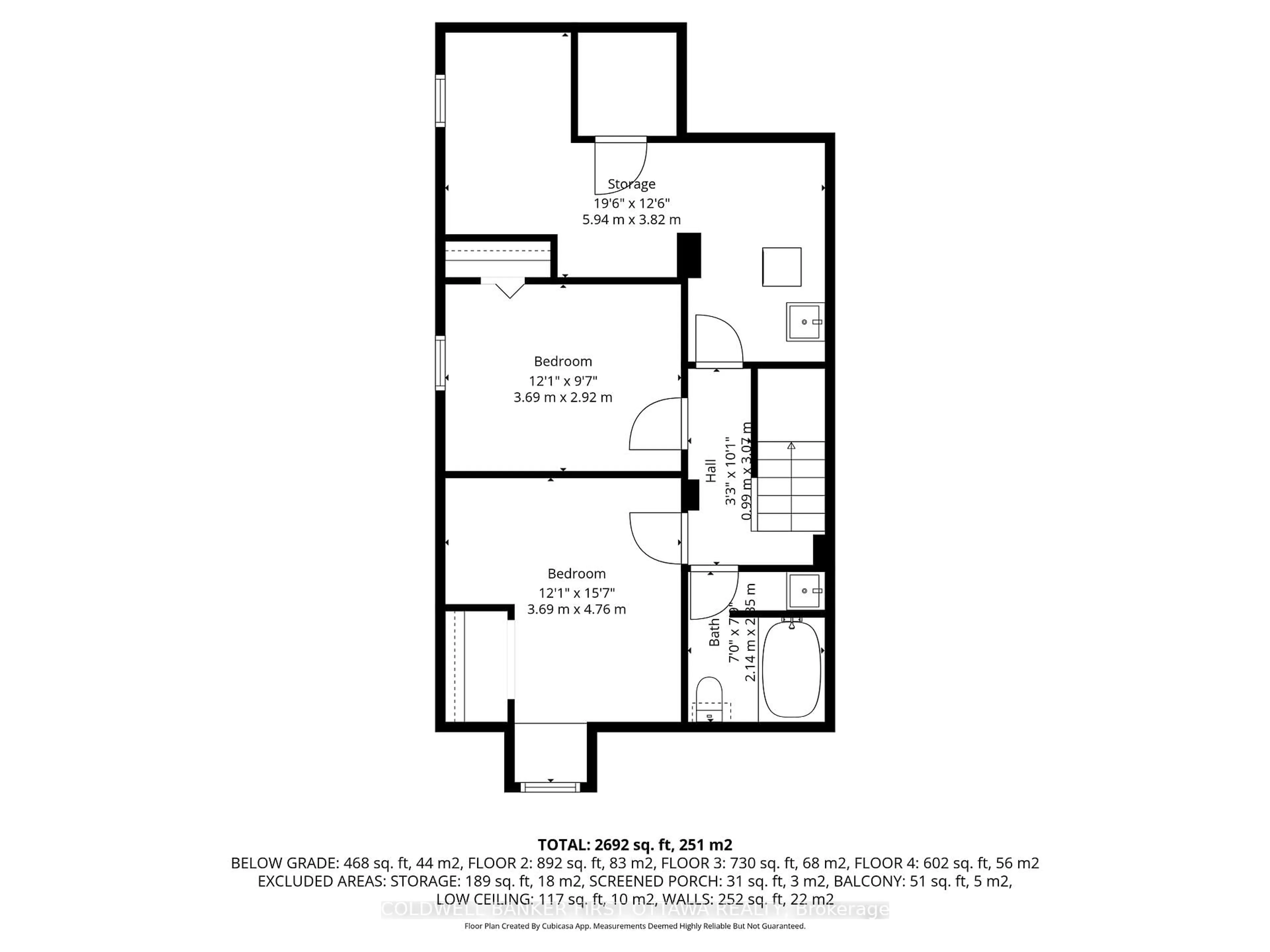 Floor plan for 277 Arlington Ave, Ottawa Ontario K1R 5T1