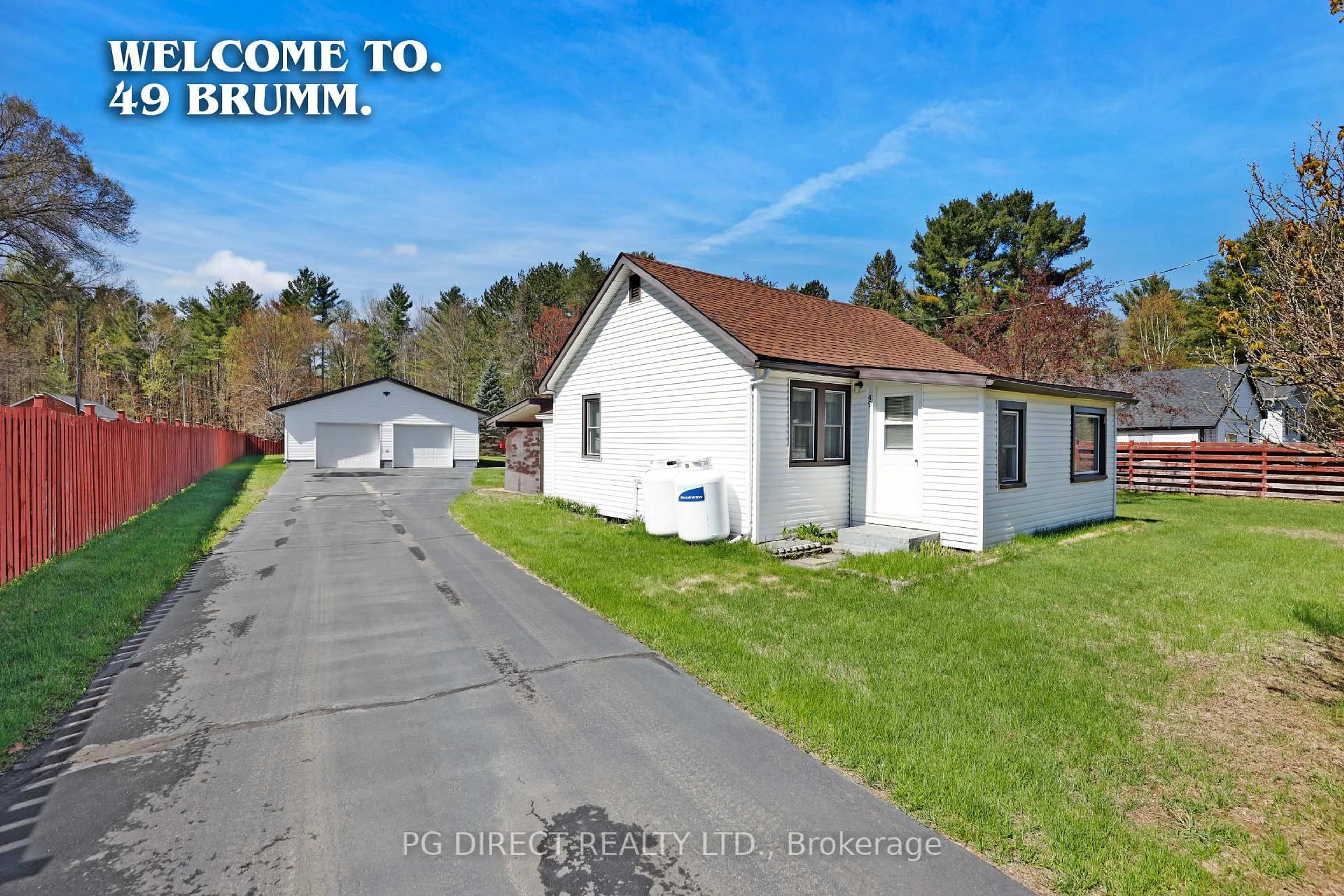 A pic from outside/outdoor area/front of a property/back of a property/a pic from drone, street for 49 Brumm Rd, Petawawa Ontario K8A 7G6