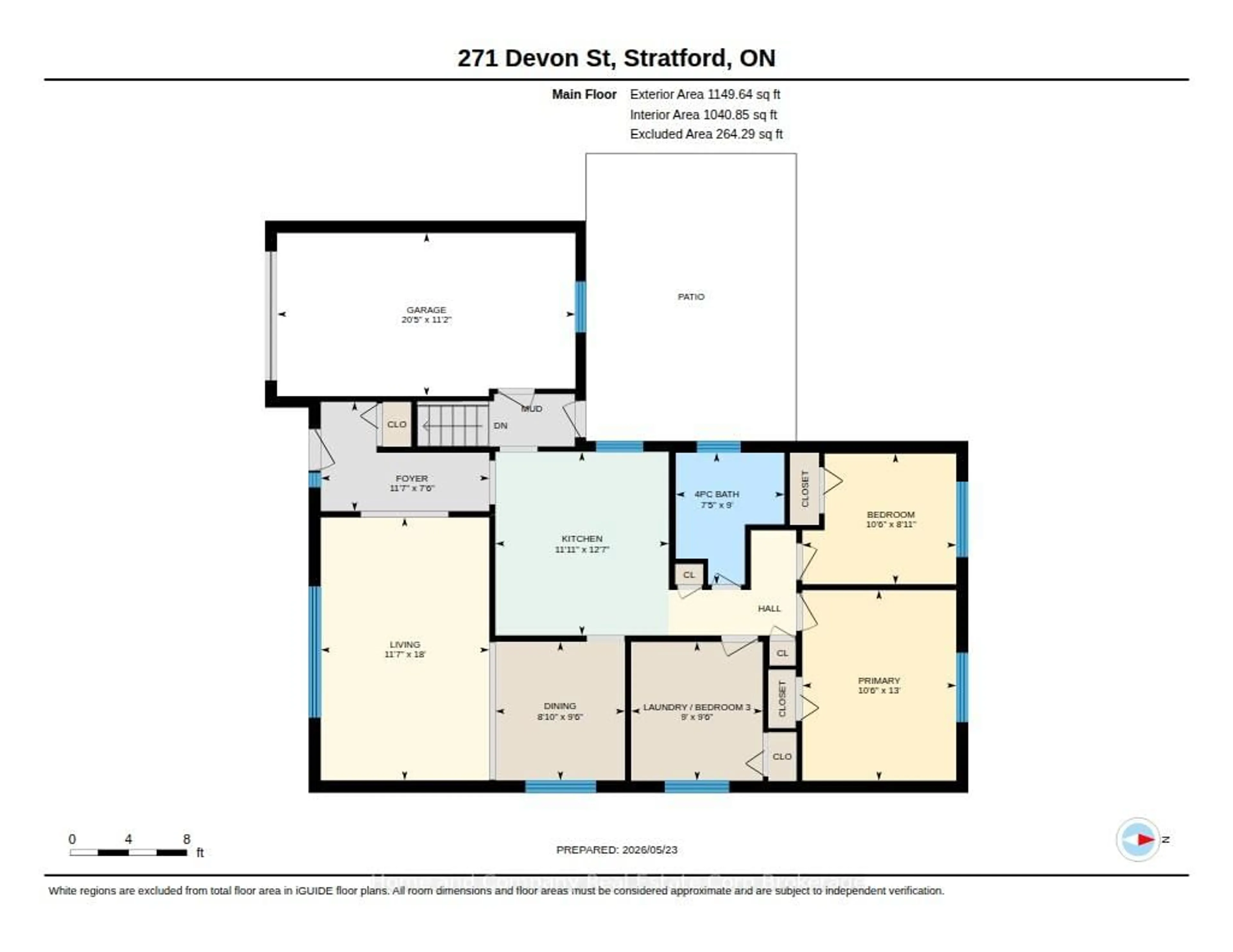Floor plan for 271 Devon St, Stratford Ontario N5A 3A1