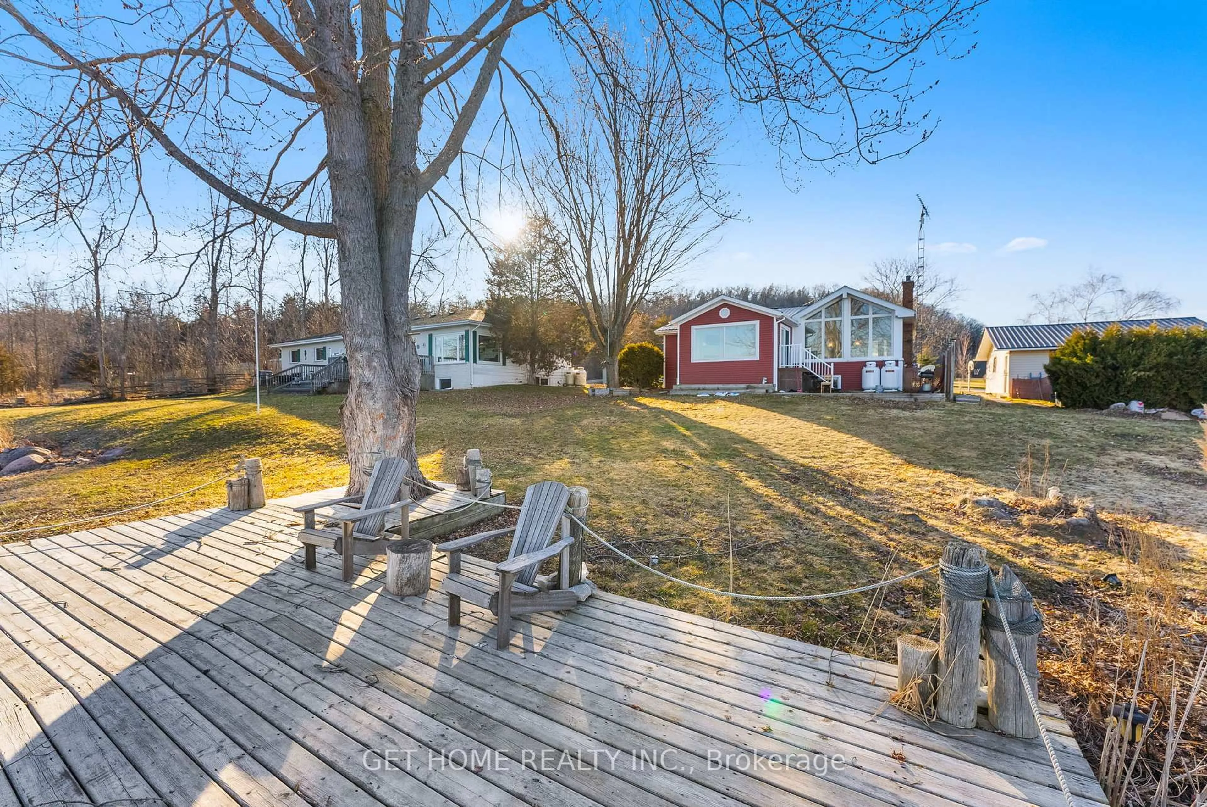 A pic from outside/outdoor area/front of a property/back of a property/a pic from drone, water/lake/river/ocean view for 52 Pats Lane, Prince Edward County Ontario K0K 2T0