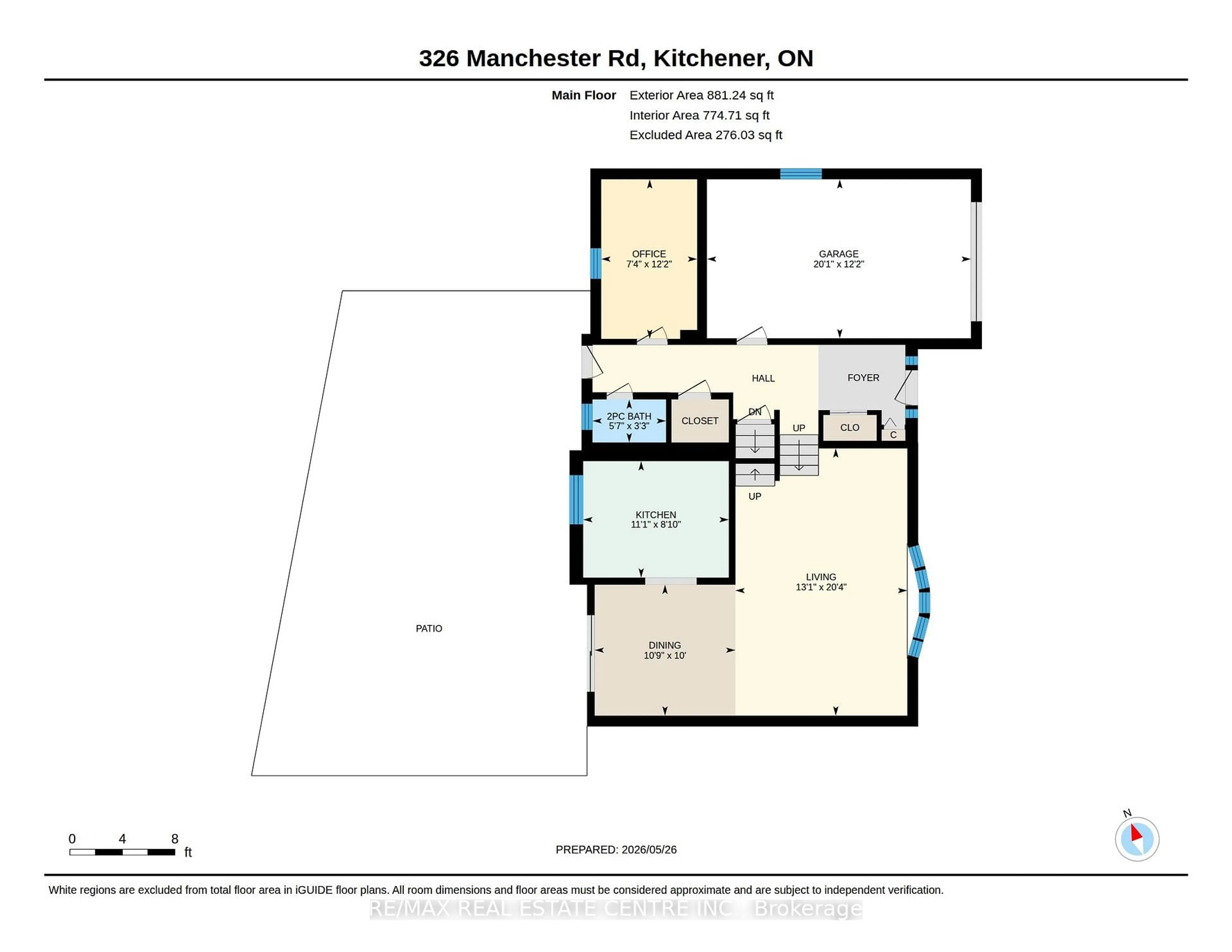 Floor plan for 326 MANCHESTER Rd, Kitchener Ontario N2B 1A4