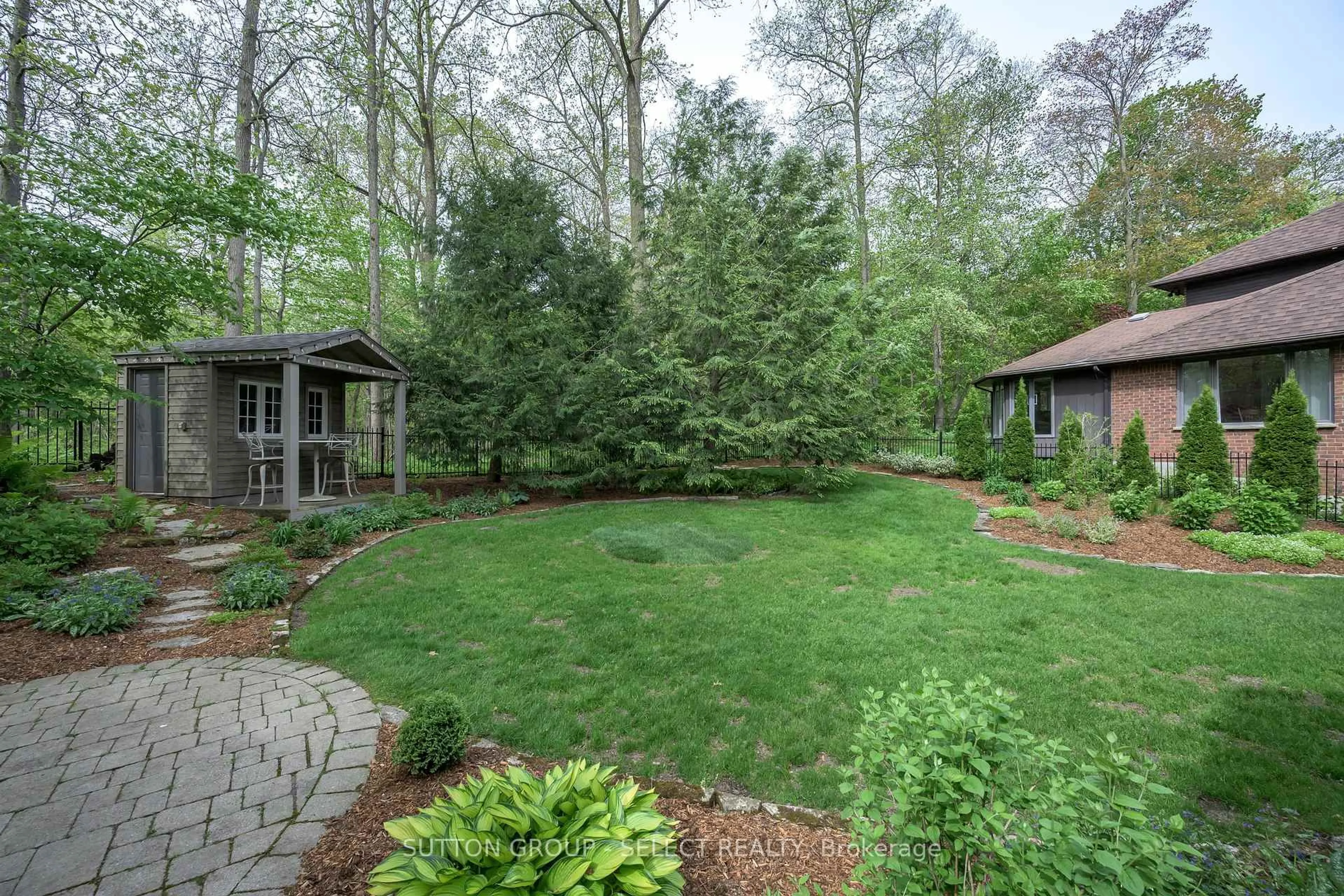 Patio, forest/trees view for 38 Camrose Crt, London South Ontario N6K 4B5