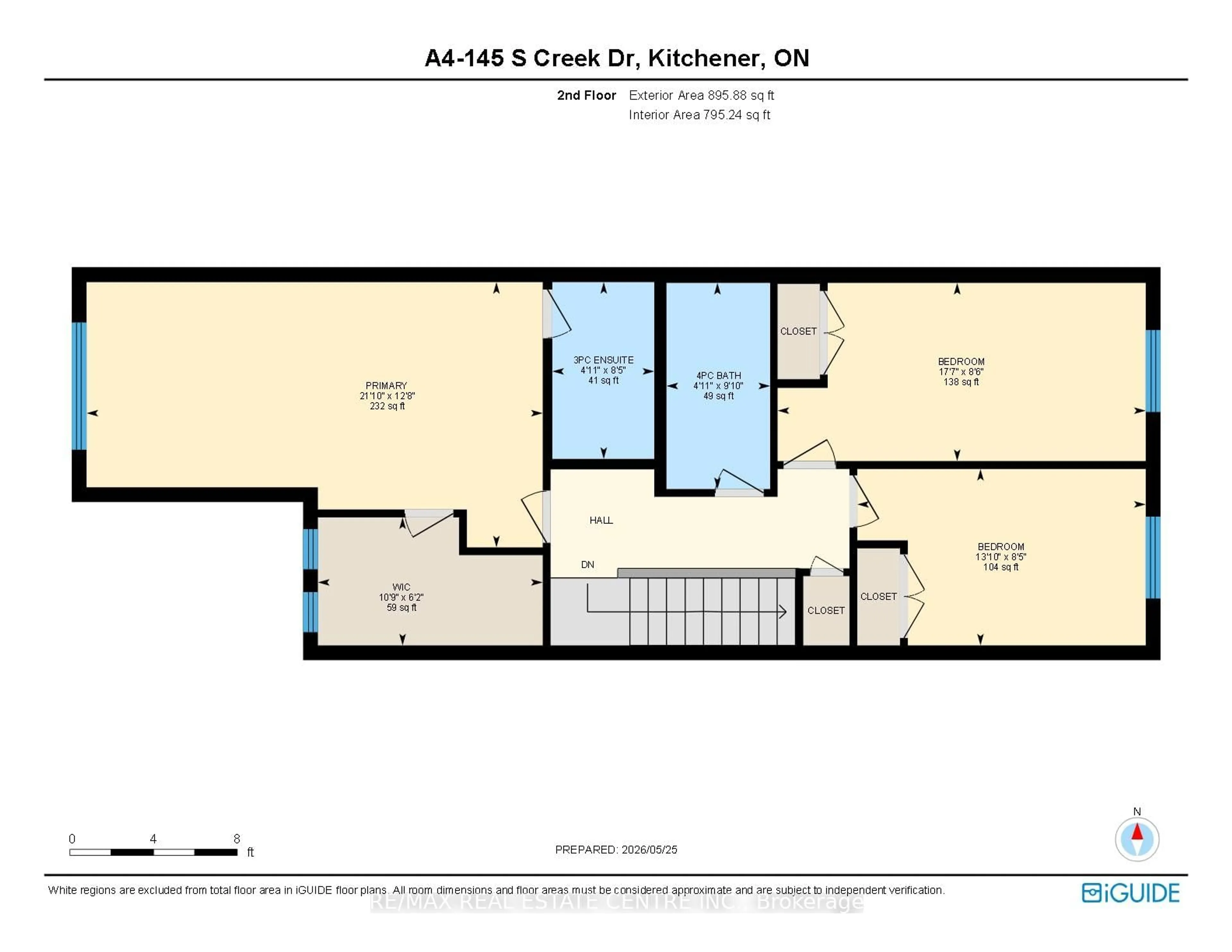 Floor plan for 145 South Creek Dr #A4, Kitchener Ontario N2P 2N3