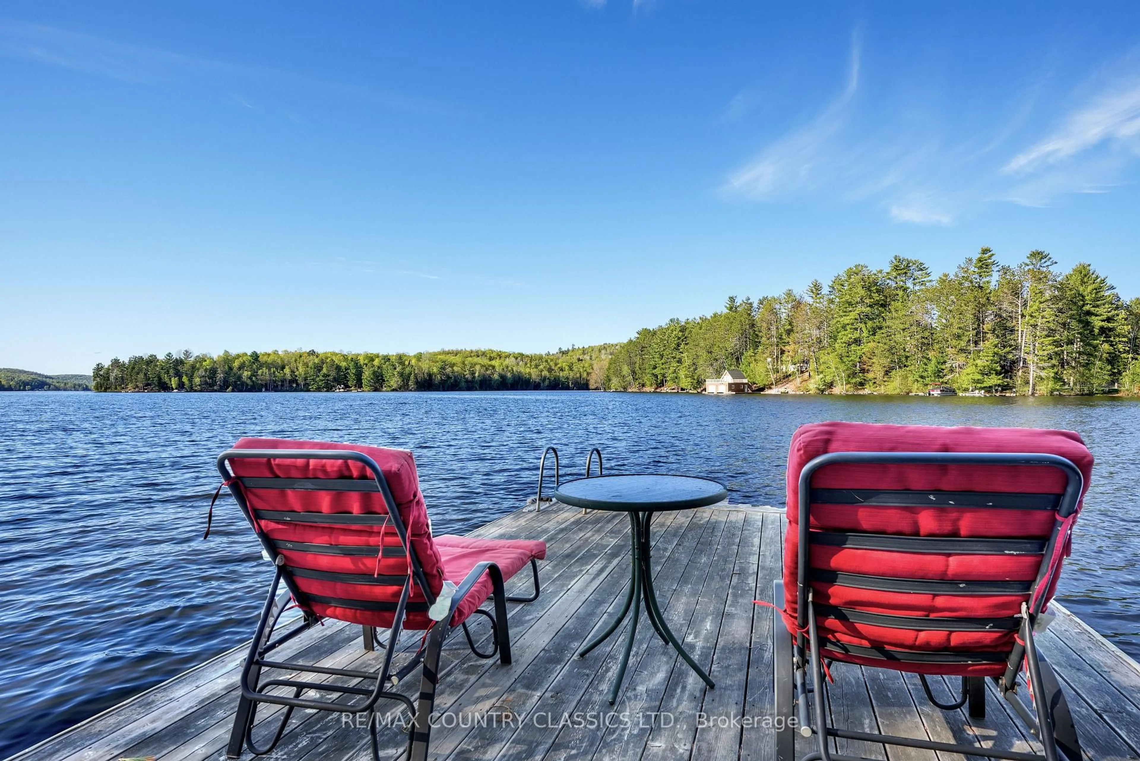 Patio, water/lake/river/ocean view for 125 Marina Rd, Bancroft Ontario K0L 1C0