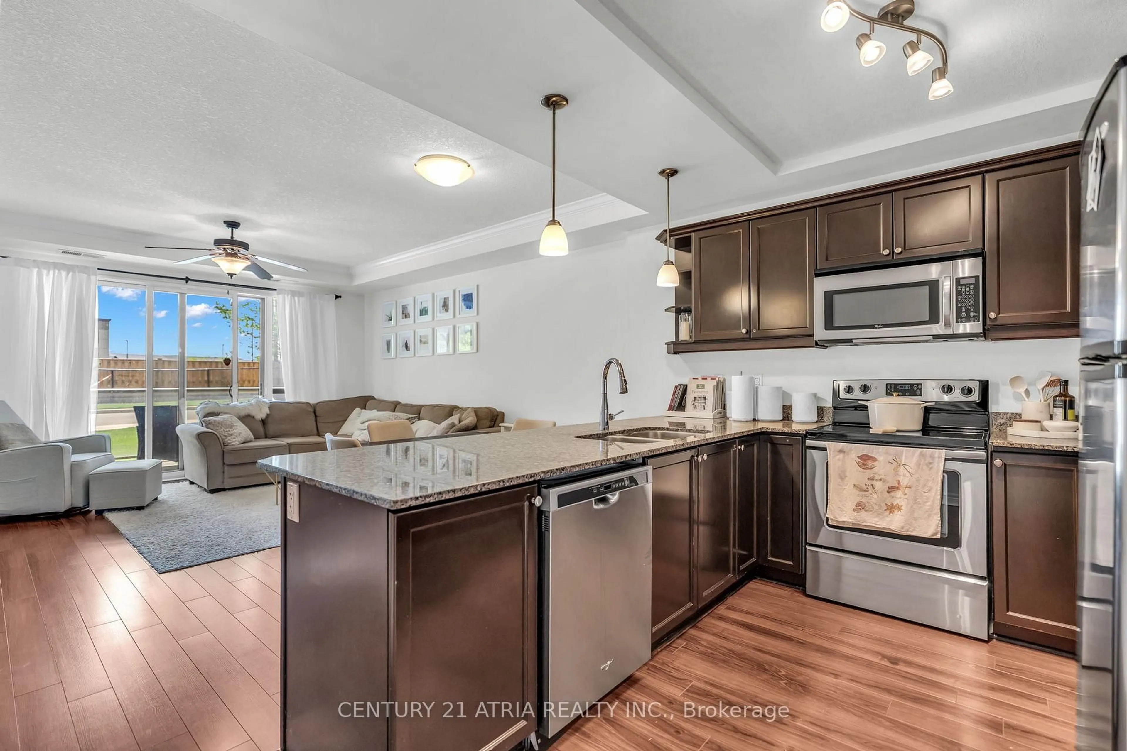Open concept kitchen, ceramic/tile floor for 1030 Coronation Dr #101, London North Ontario N6G 0G5