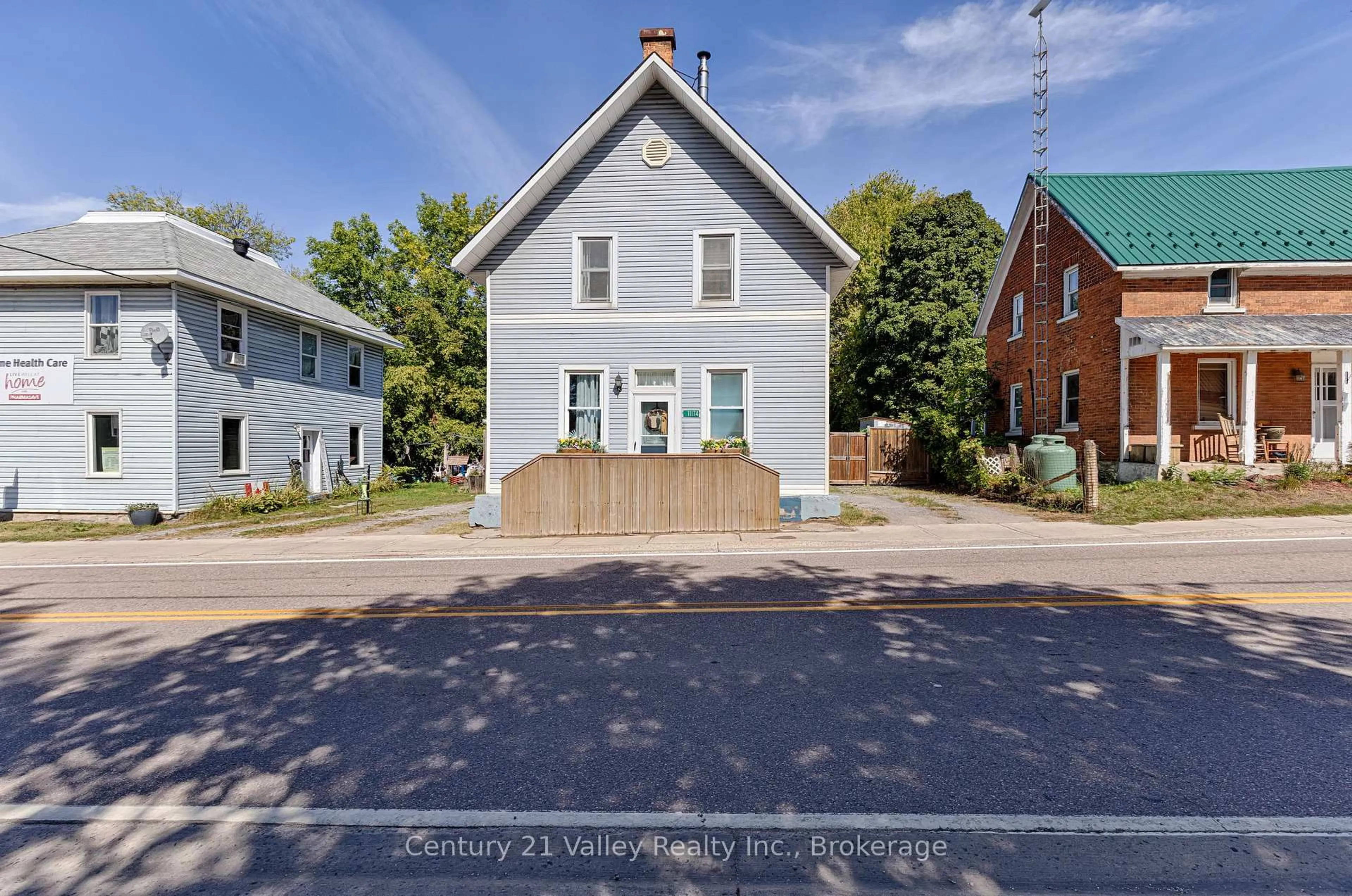 A pic from outside/outdoor area/front of a property/back of a property/a pic from drone, street for 11174 60 Highway, North Algona Wilberforce Ontario K0X 1X0
