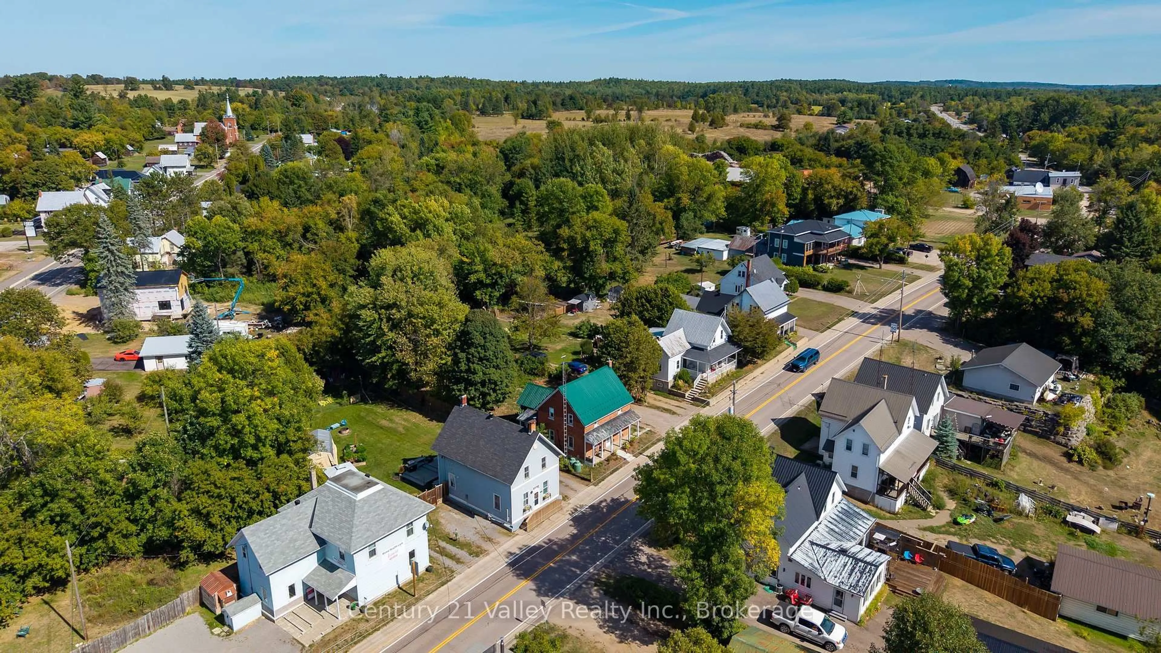 A pic from outside/outdoor area/front of a property/back of a property/a pic from drone, street for 11174 60 Highway, North Algona Wilberforce Ontario K0X 1X0