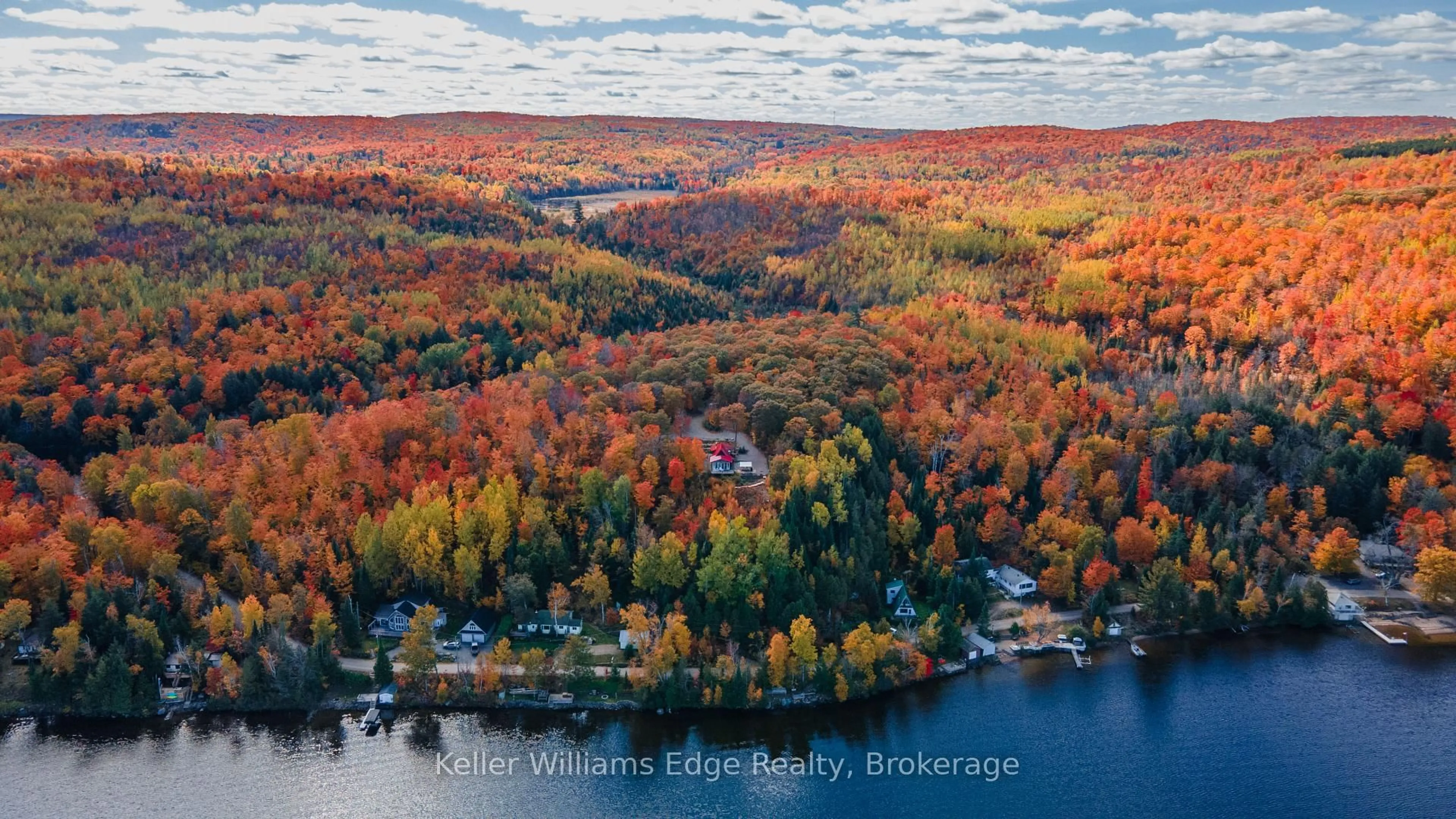A pic from outside/outdoor area/front of a property/back of a property/a pic from drone, water/lake/river/ocean view for 43 LAKESHORE Dr, Combermere Ontario K0J 1L0