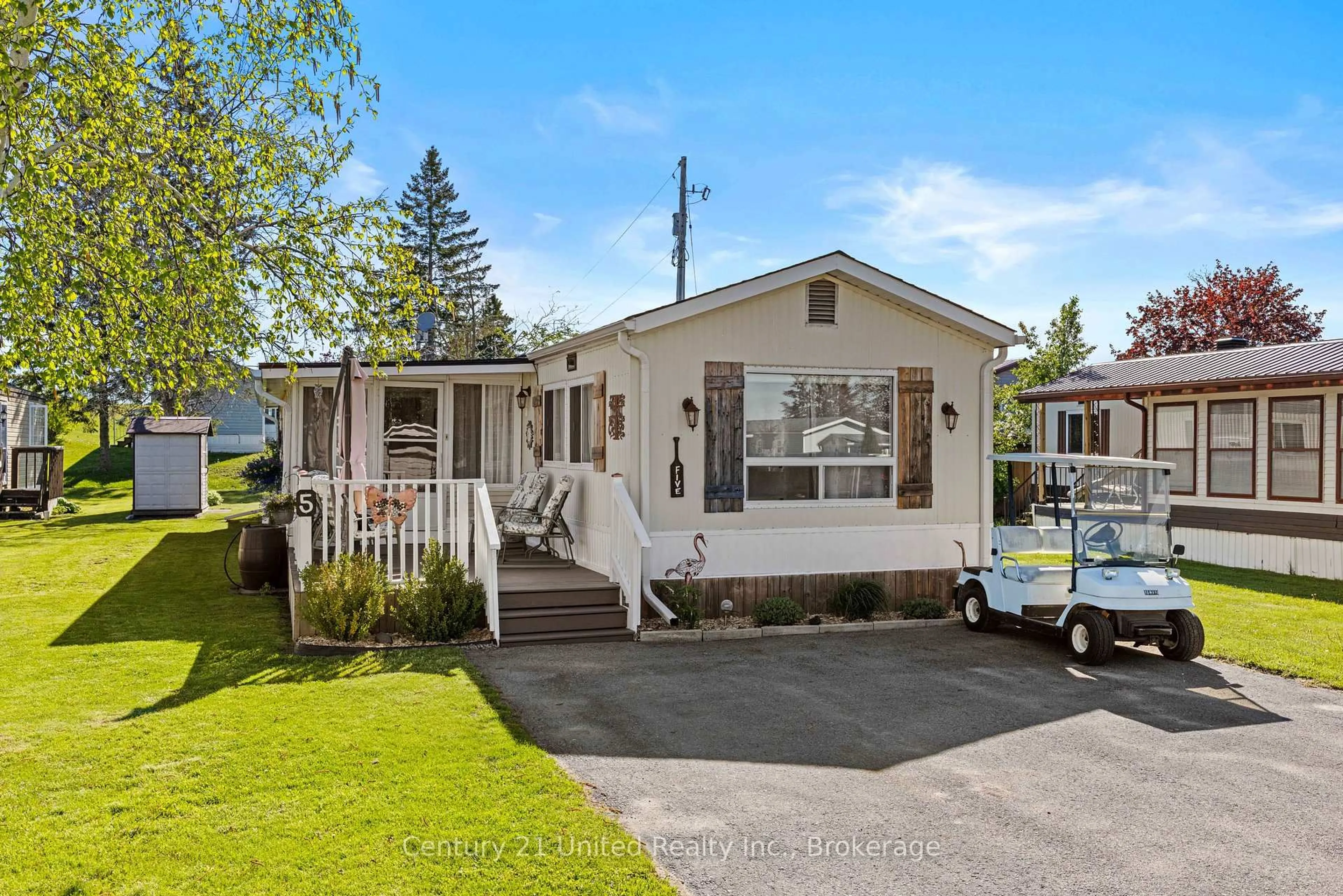 Home with vinyl exterior material, street for 5 Hillcrest Dr, Otonabee-South Monaghan Ontario K0L 2G0