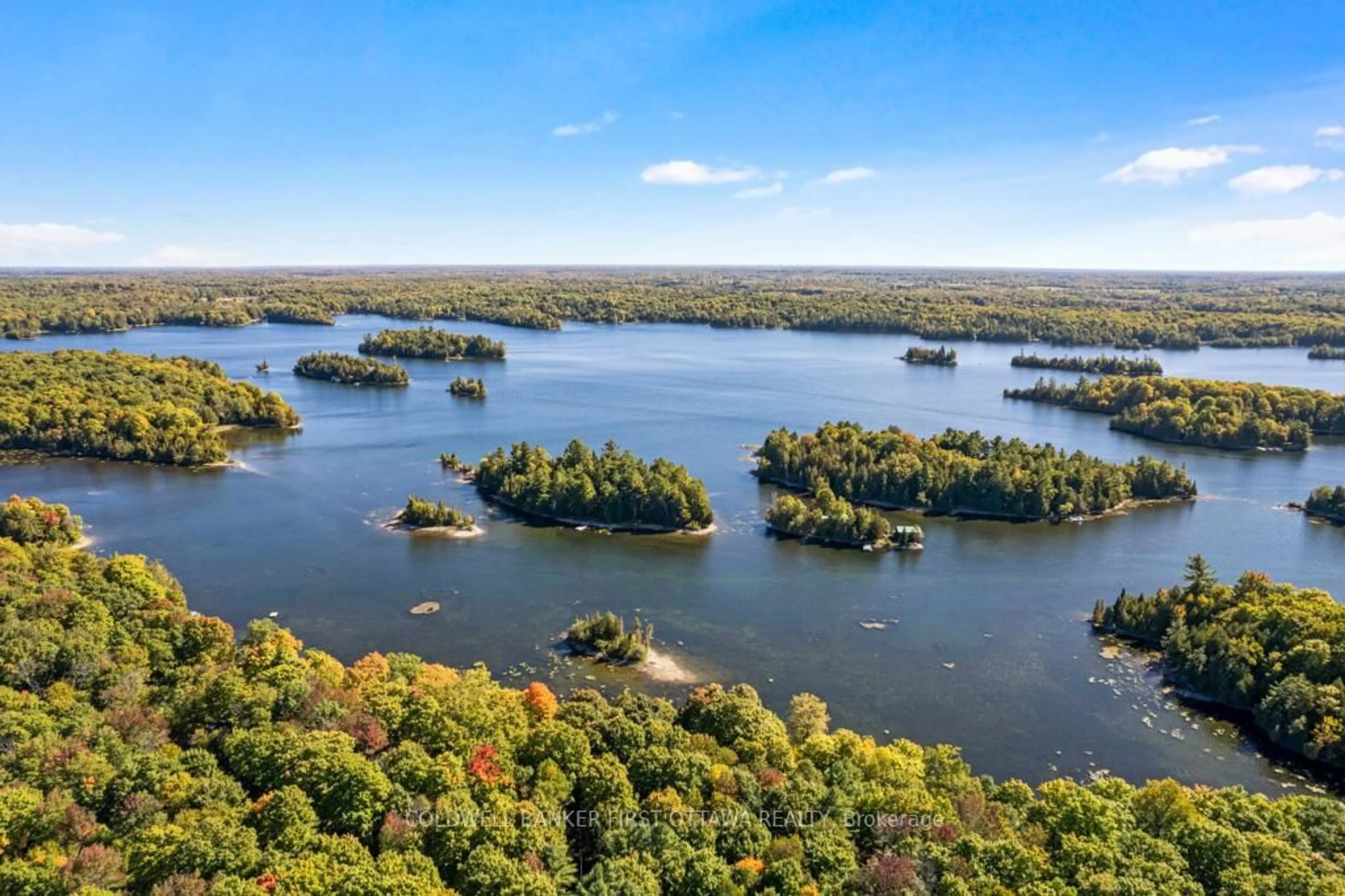 A pic from outside/outdoor area/front of a property/back of a property/a pic from drone, water/lake/river/ocean view for 638-640 Bellows Bay Pt Rd, Rideau Lakes Ontario K0G 1V0