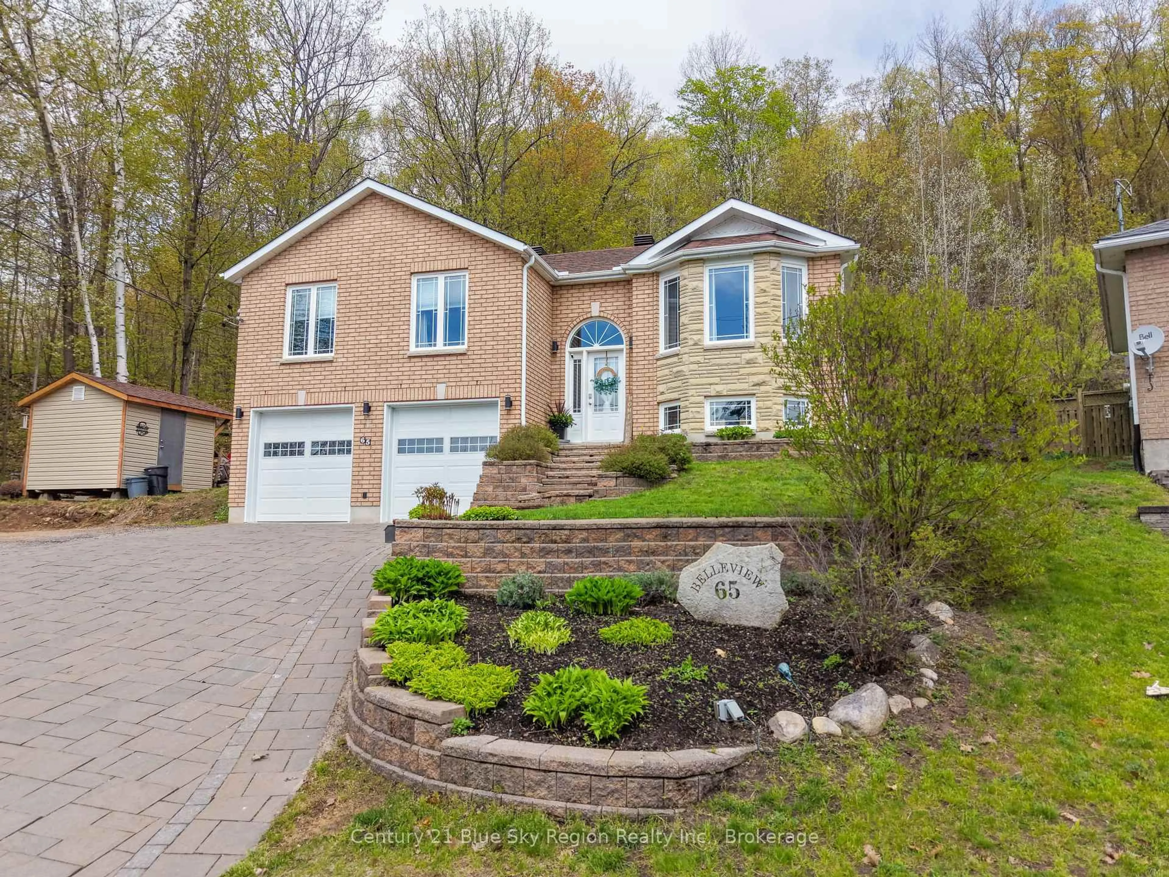 Home with brick exterior material, street for 65 BELLEVIEW Cres, North Bay Ontario P1B 8V2