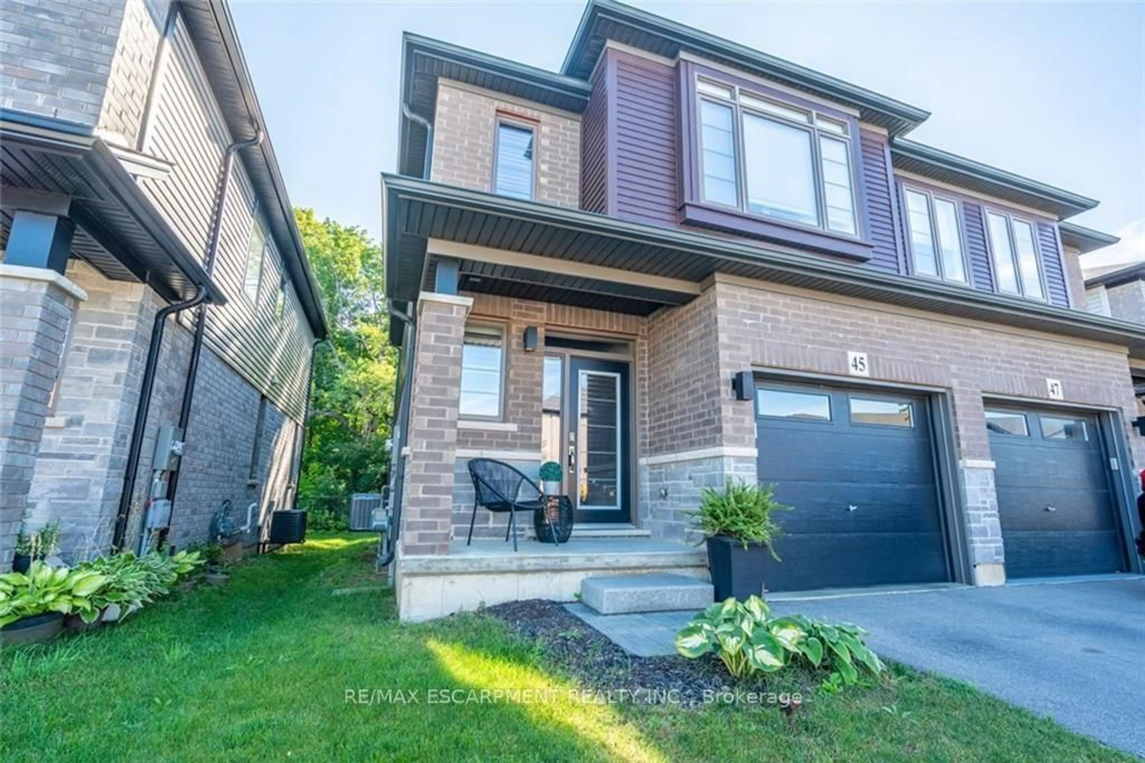 Home with brick exterior material, street for 45 Burley Lane, Hamilton Ontario L9G 0G5