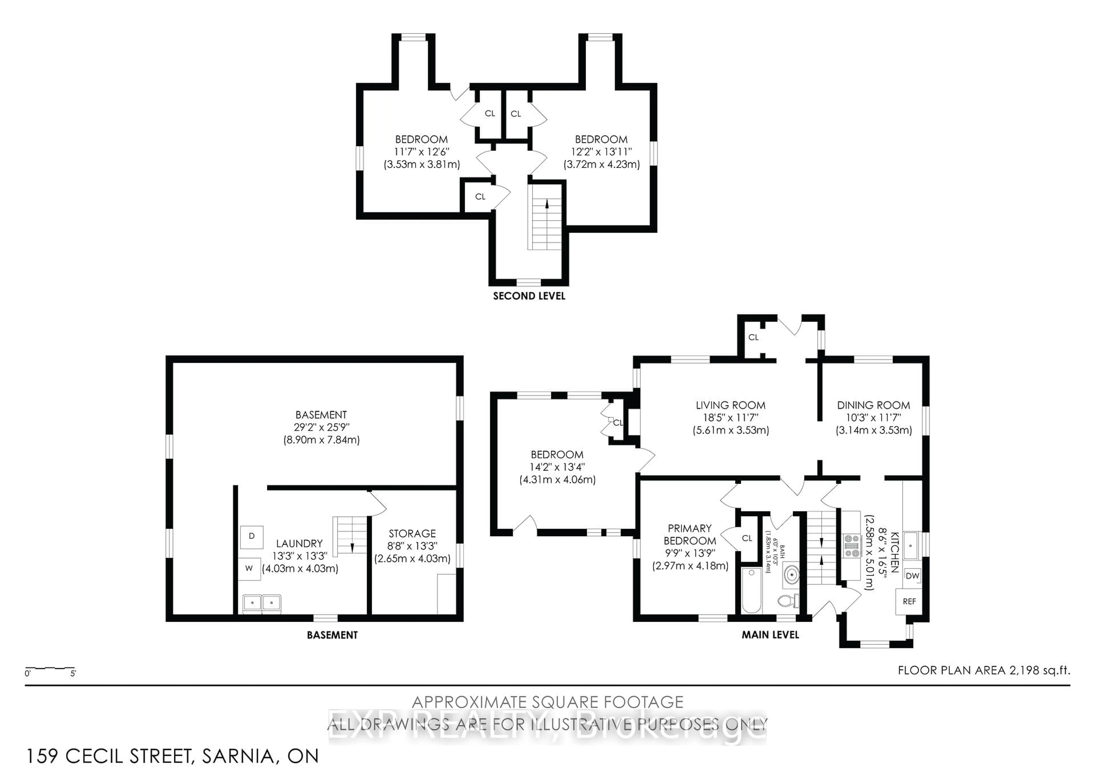 Floor plan for 159 Cecil St, Sarnia Ontario N7T 6W6