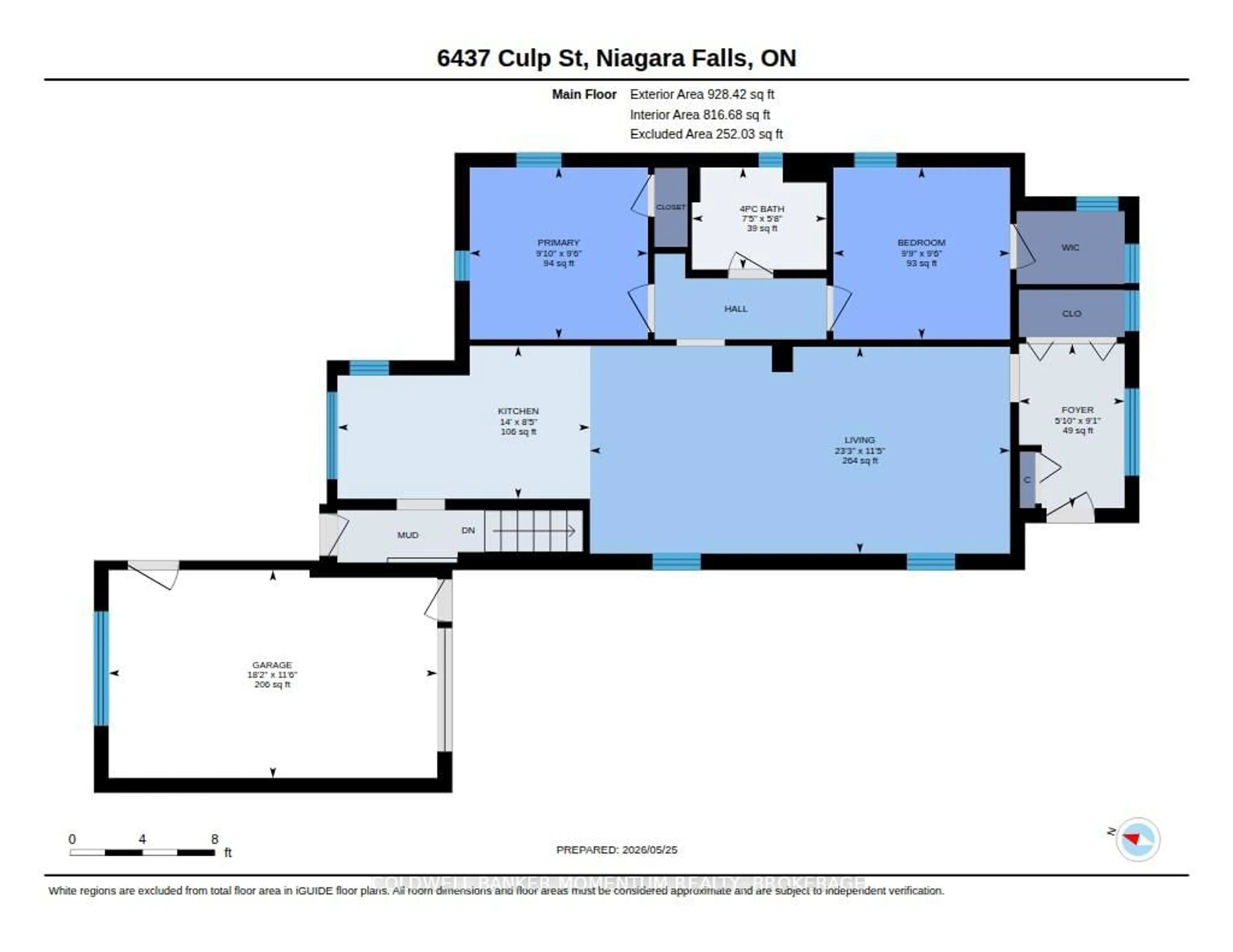 Floor plan for 6437 Culp St, Niagara Falls Ontario L2G 2C2
