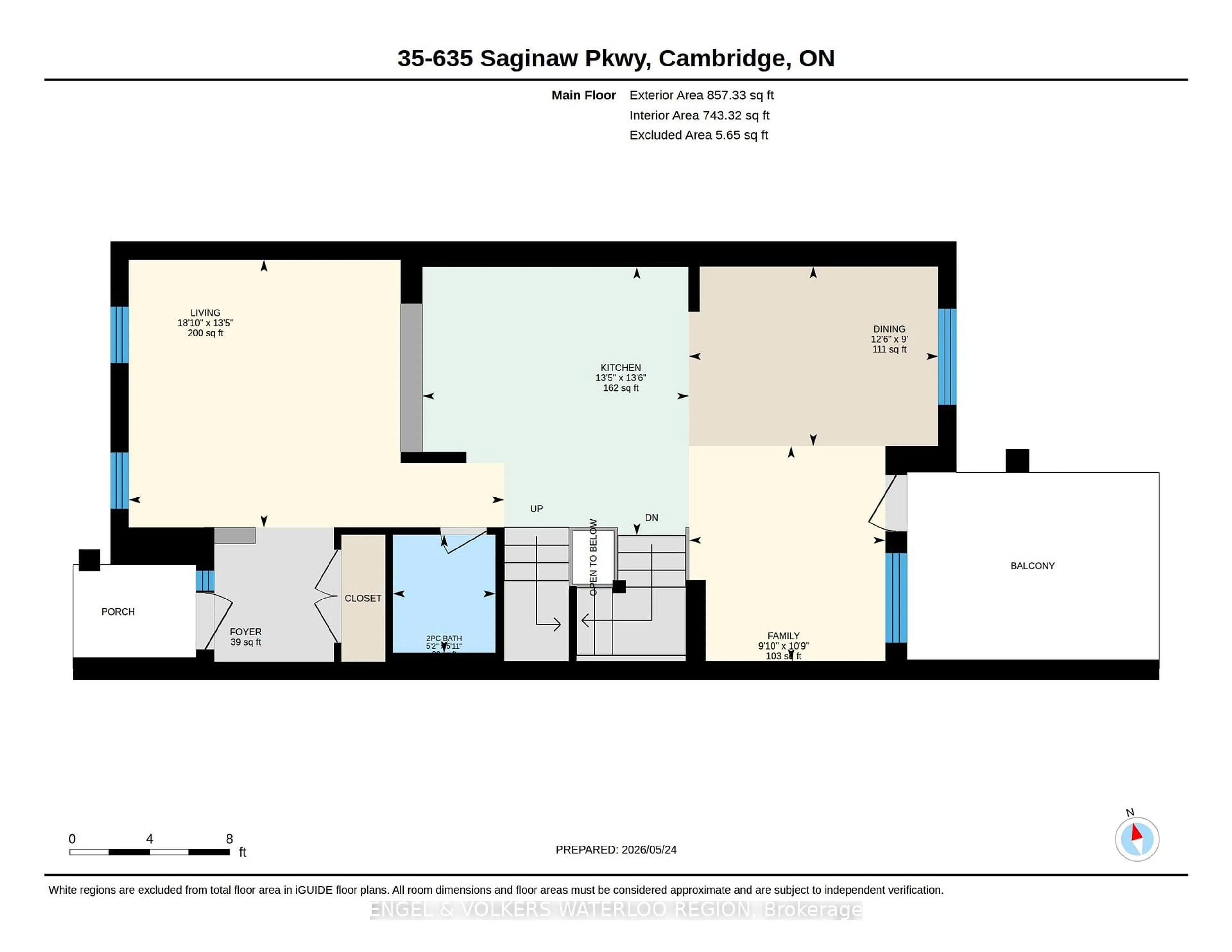 Floor plan for 635 Saginaw Pkwy #35, Cambridge Ontario N1T 0C1