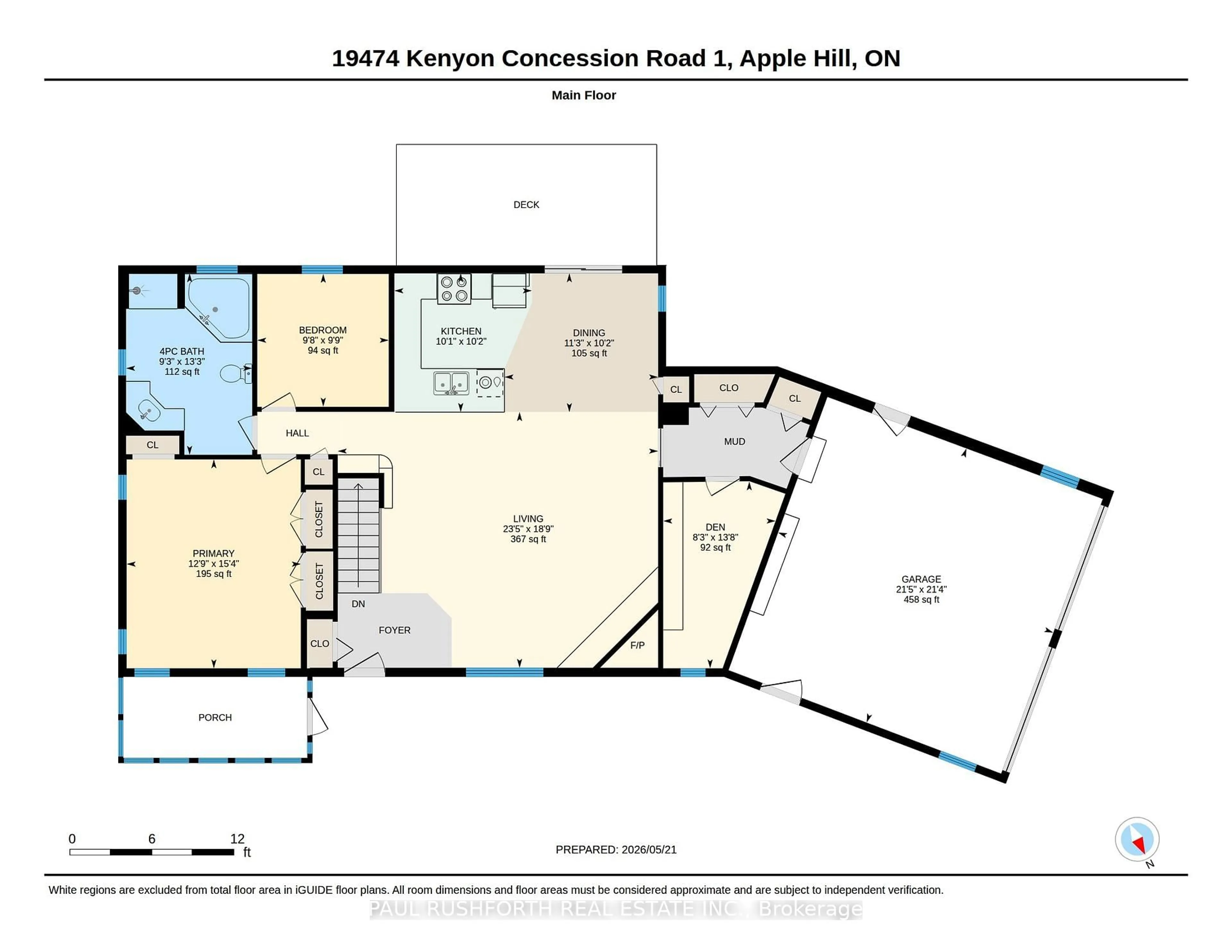 Floor plan for 19474 Kenyon Conc Rd 1 Rd, North Glengarry Ontario K0C 1B0
