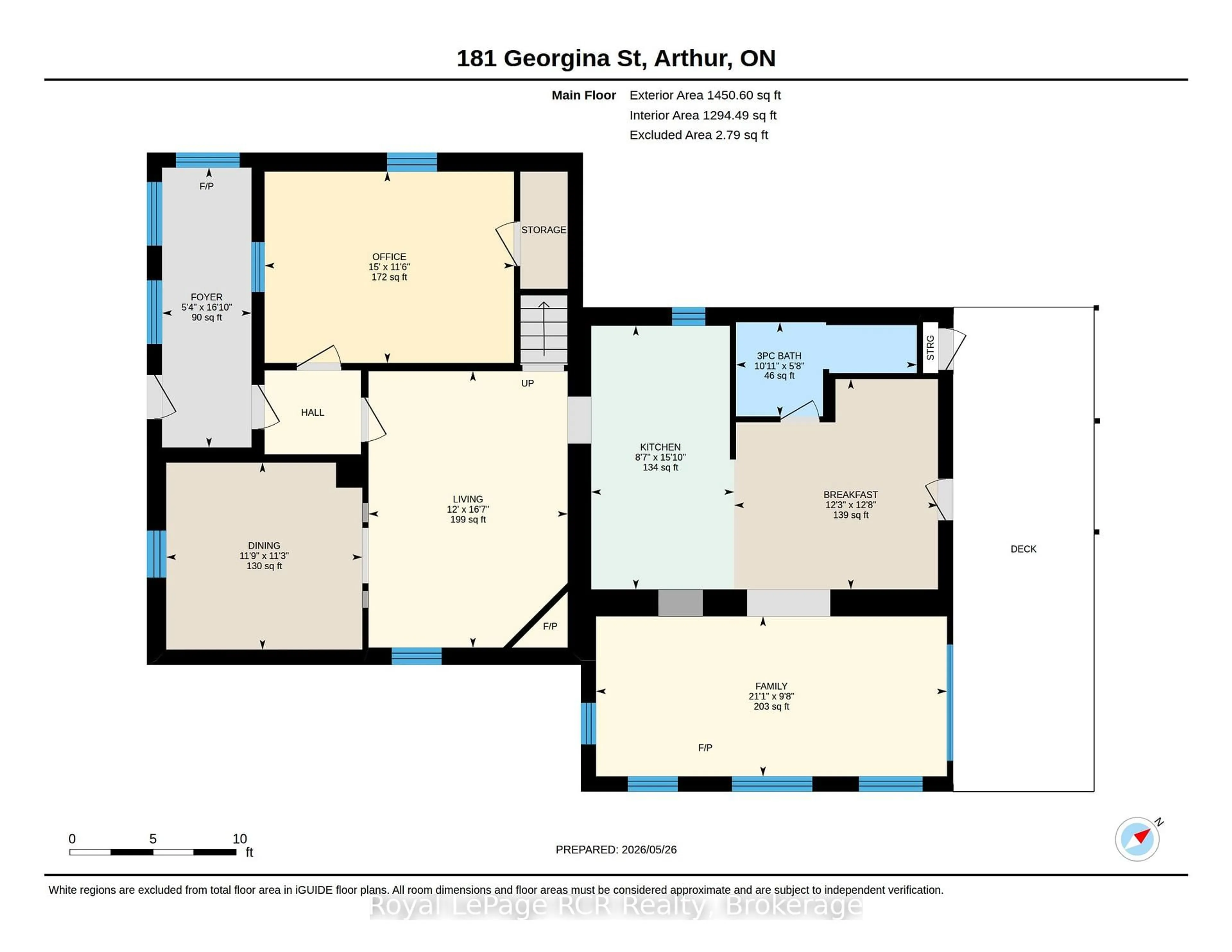 Floor plan for 181 Georgina St, Wellington North Ontario N0G 1A0