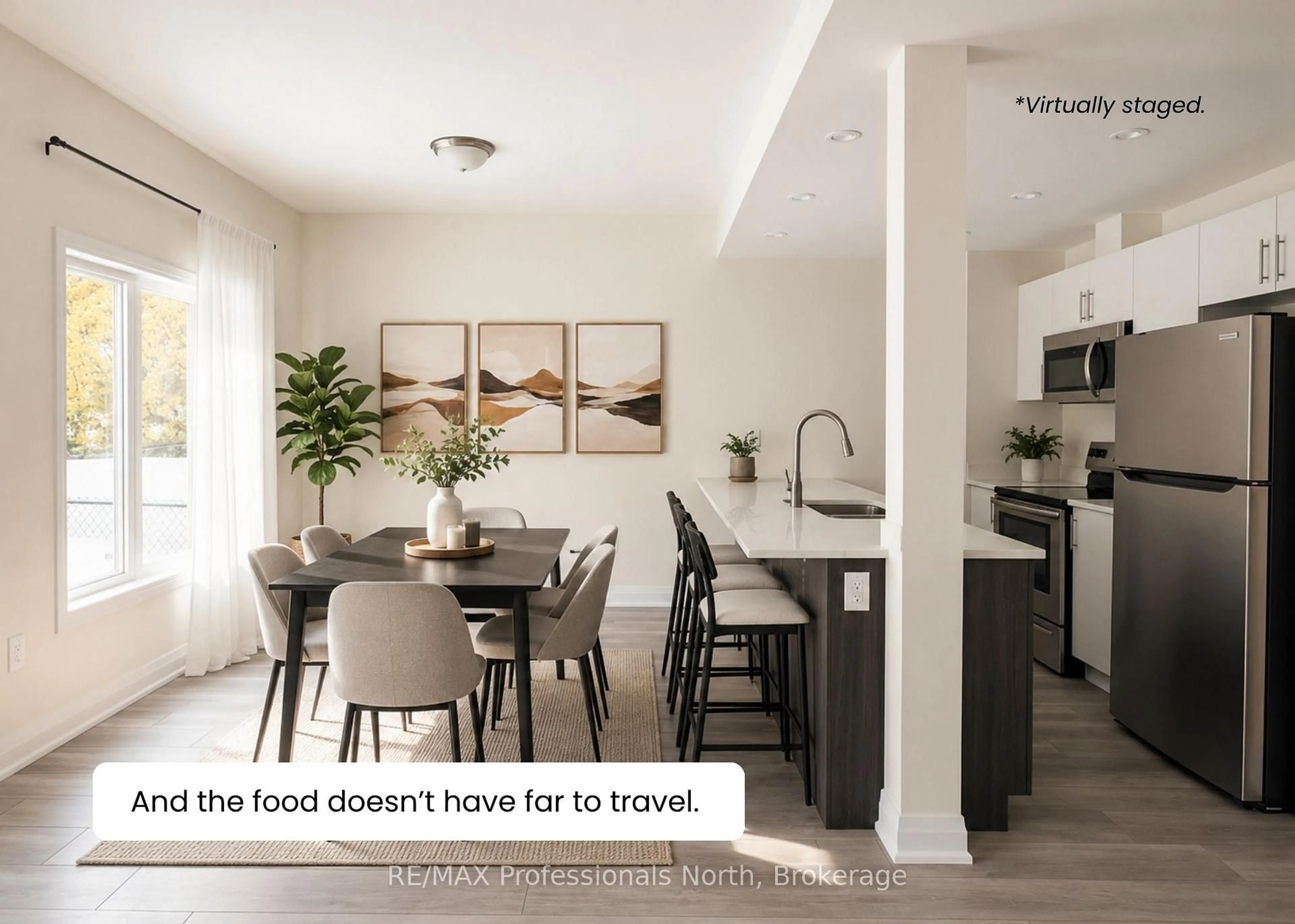 Open concept kitchen, floor is not visible for 393 Manitoba St #4, Bracebridge Ontario P1L 0G1