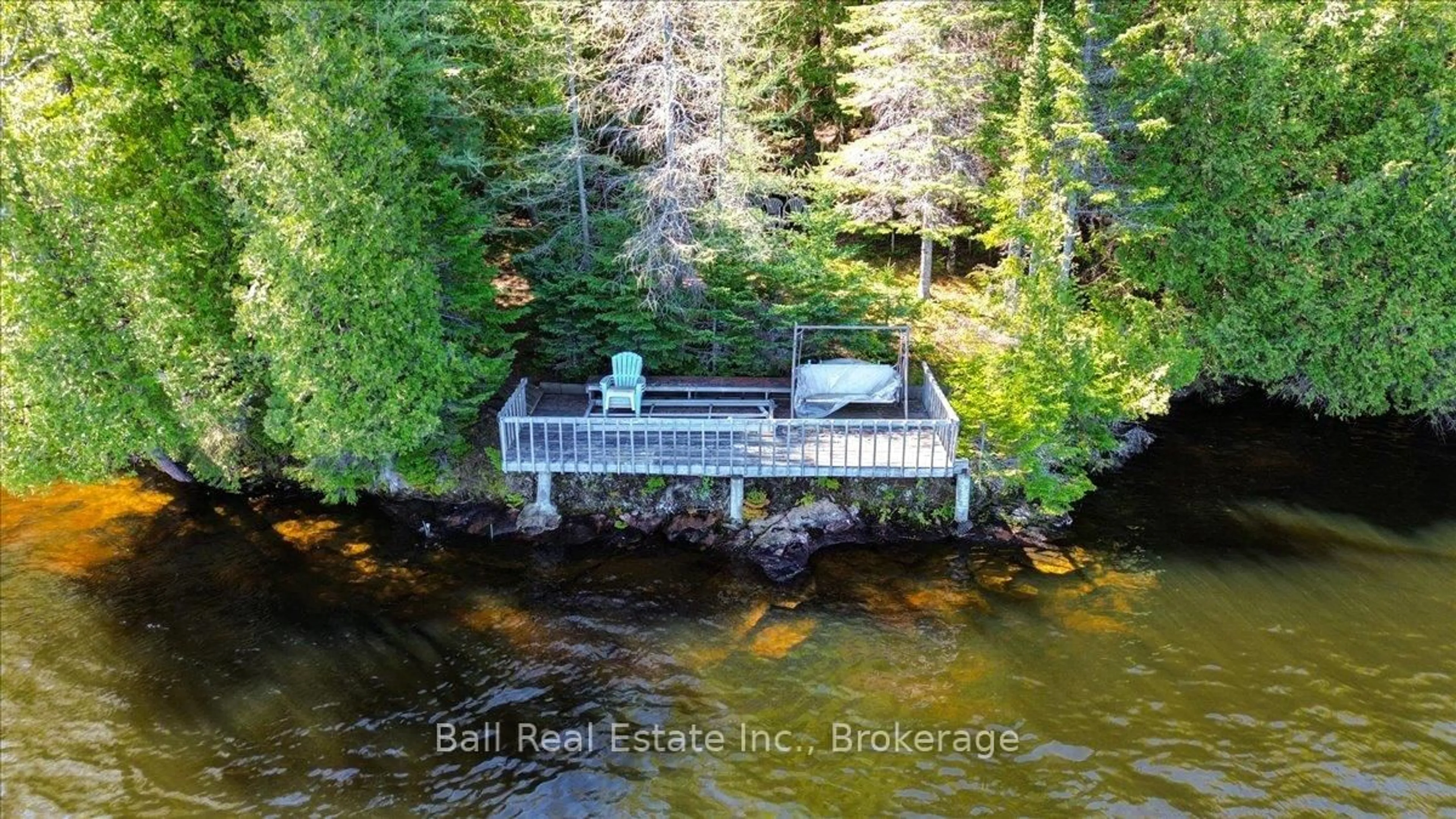 A pic from outside/outdoor area/front of a property/back of a property/a pic from drone, water/lake/river/ocean view for 134 Millionaires Walk, Bancroft Ontario K0L 1C0