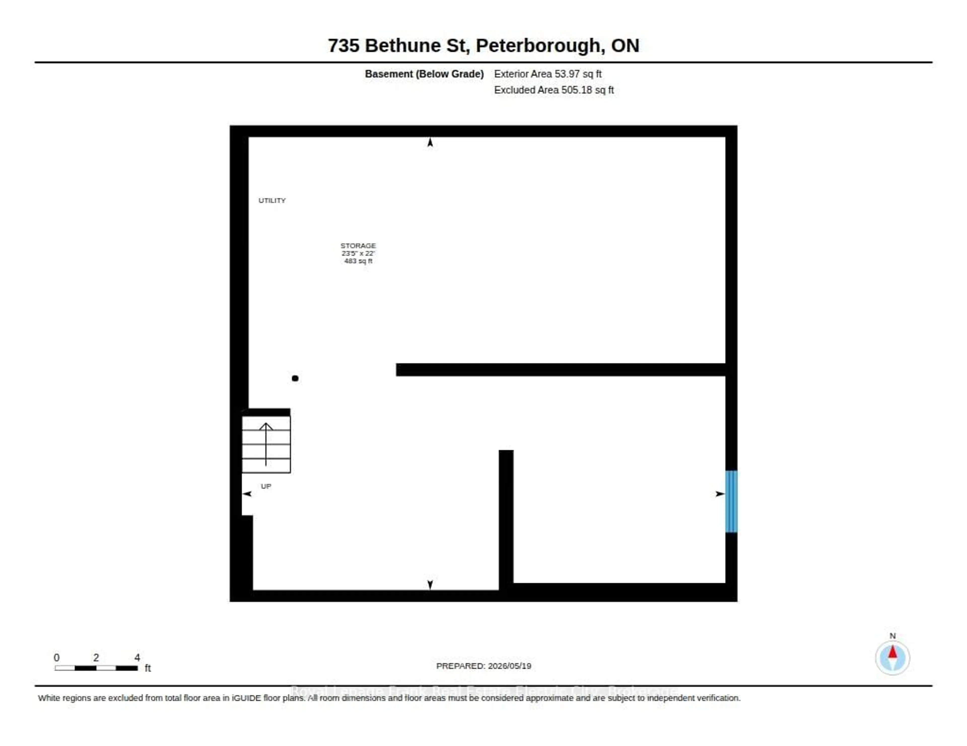 Floor plan for 733-735 Bethune St, Peterborough Ontario K9H 4A5