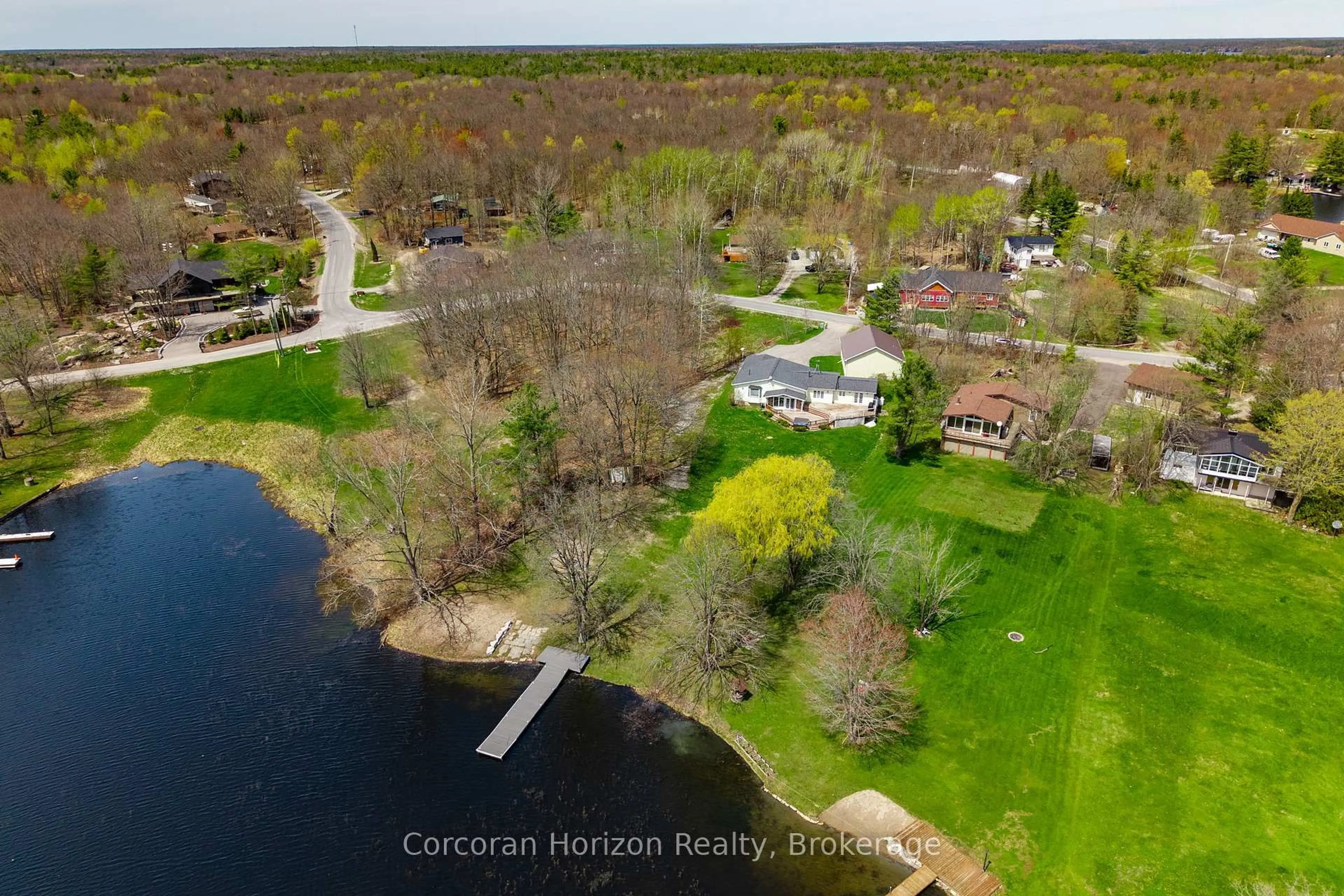 A pic from outside/outdoor area/front of a property/back of a property/a pic from drone, water/lake/river/ocean view for 112 Heath Valley Tr, Georgian Bay Ontario L0K 1S0
