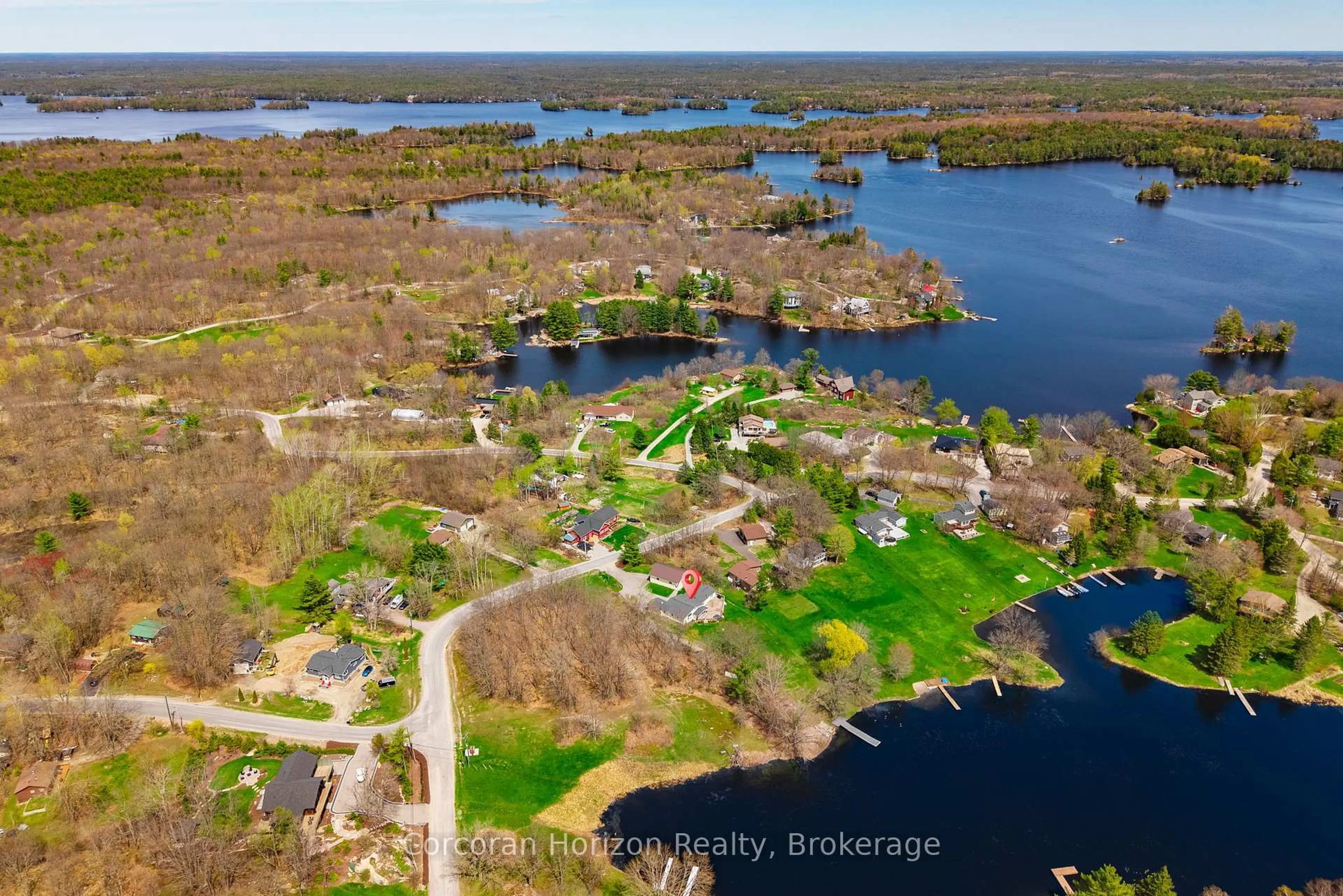 A pic from outside/outdoor area/front of a property/back of a property/a pic from drone, water/lake/river/ocean view for 112 Heath Valley Tr, Georgian Bay Ontario L0K 1S0