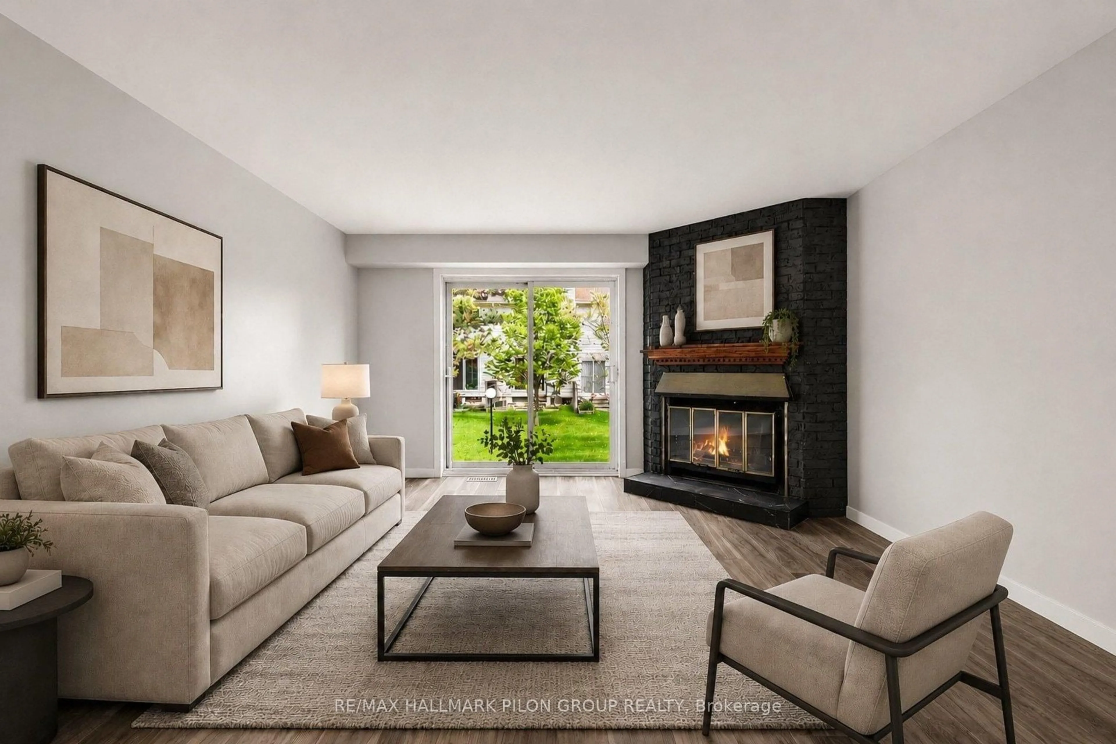 Living room with furniture, unknown for 110 Valley Stream Dr #B, Ottawa Ontario K2H 9E1