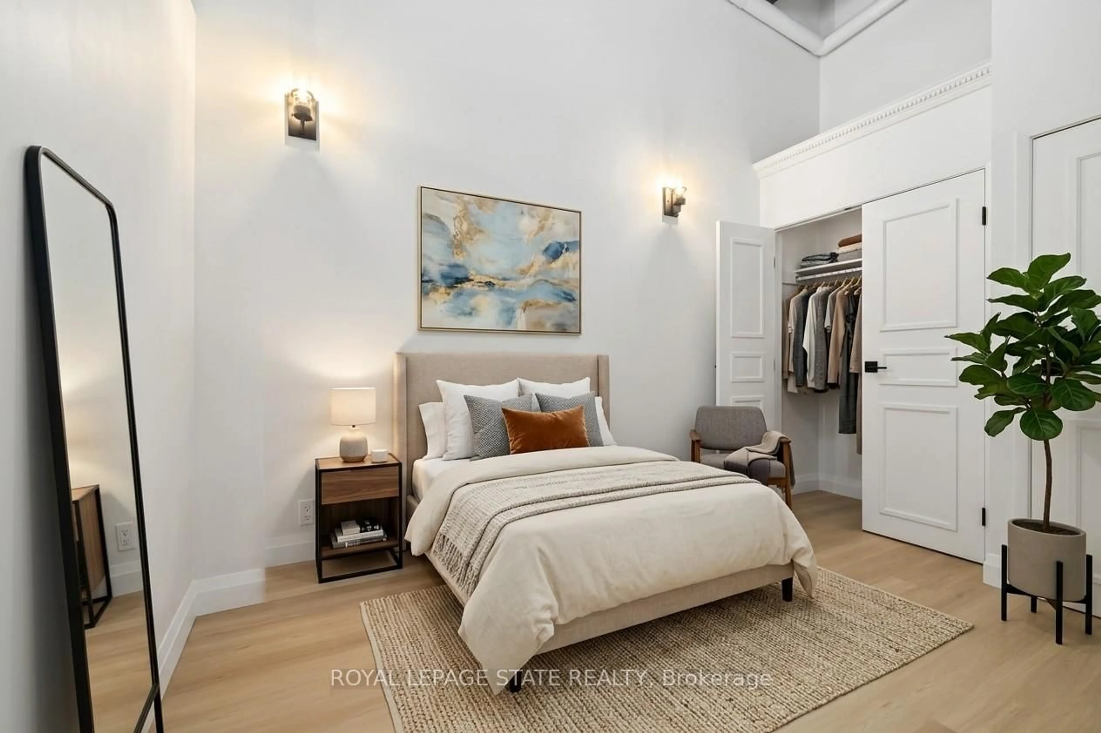 Bedroom with bed, unknown for 11 Rebecca St #105, Hamilton Ontario L8R 3H7