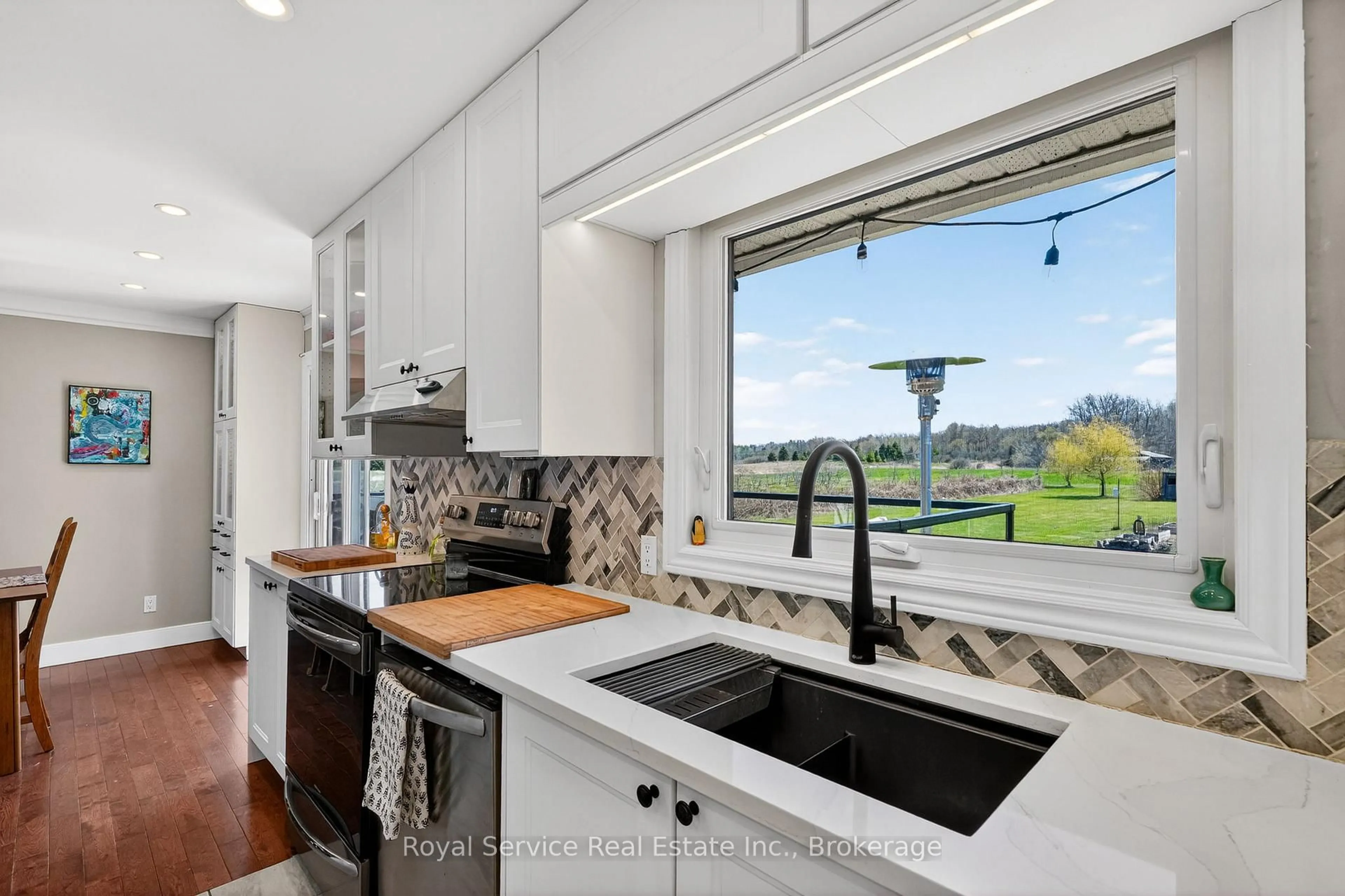 Contemporary kitchen, ceramic/tile floor for 2021 County 3 Rd, Prince Edward County Ontario K0K 1L0