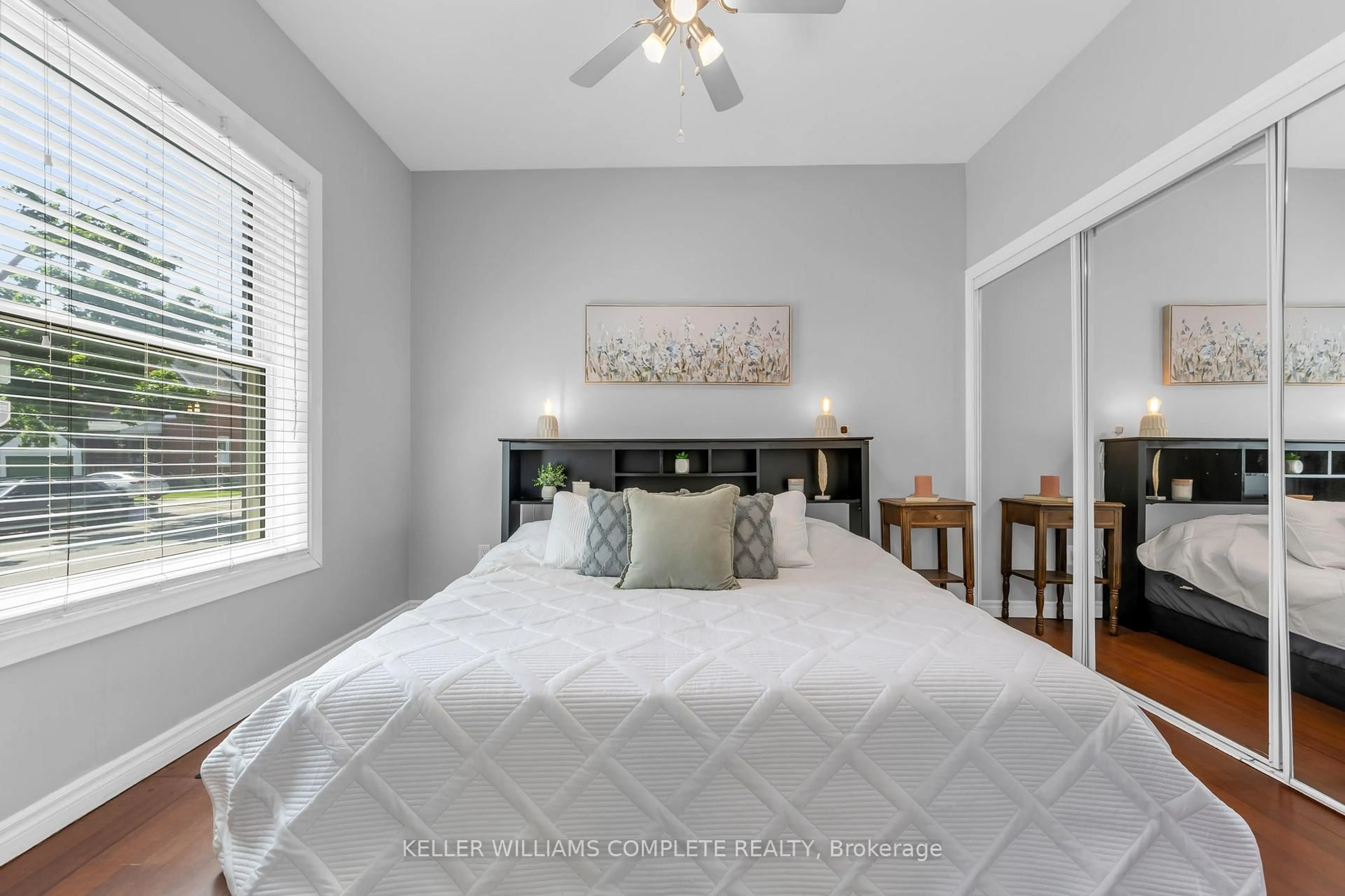 Bedroom with bed, ceramic/tile floor for 110 Oak St, Brantford Ontario N3T 2B5