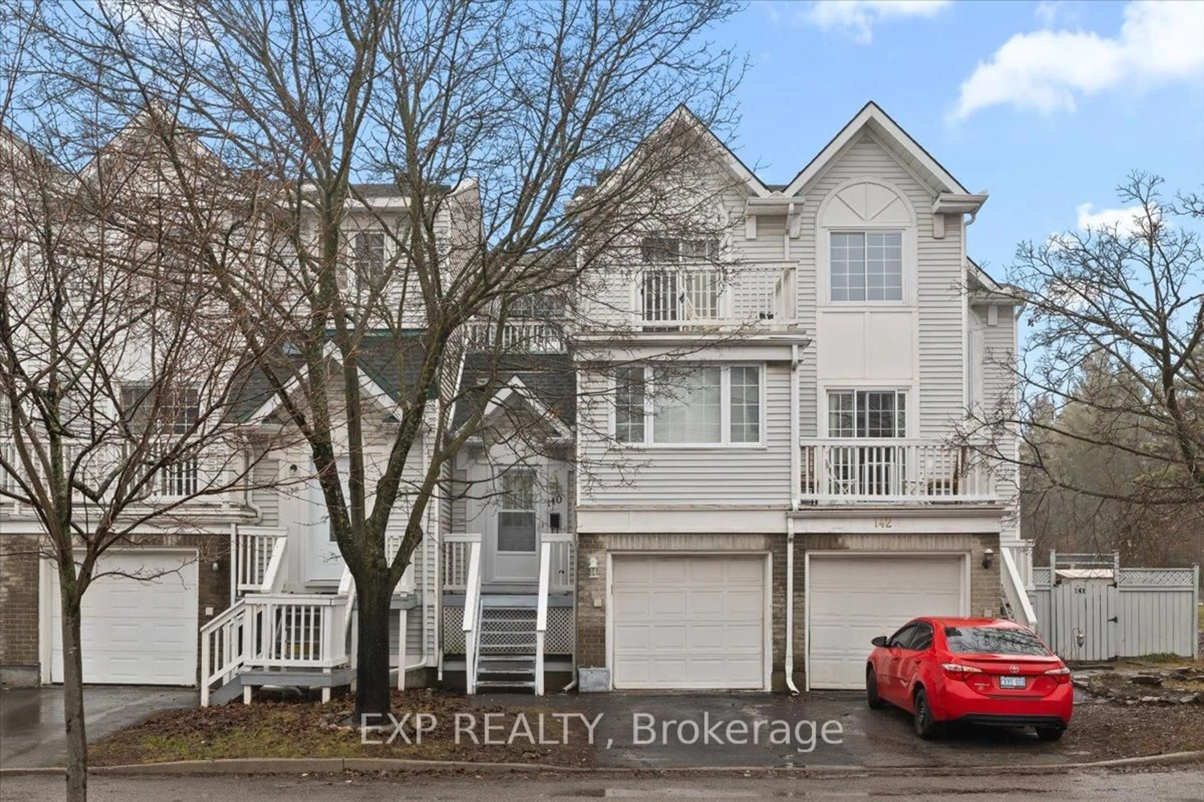 A pic from outside/outdoor area/front of a property/back of a property/a pic from drone, street for 140 Castlegreen Private, Ottawa Ontario K1T 3N2