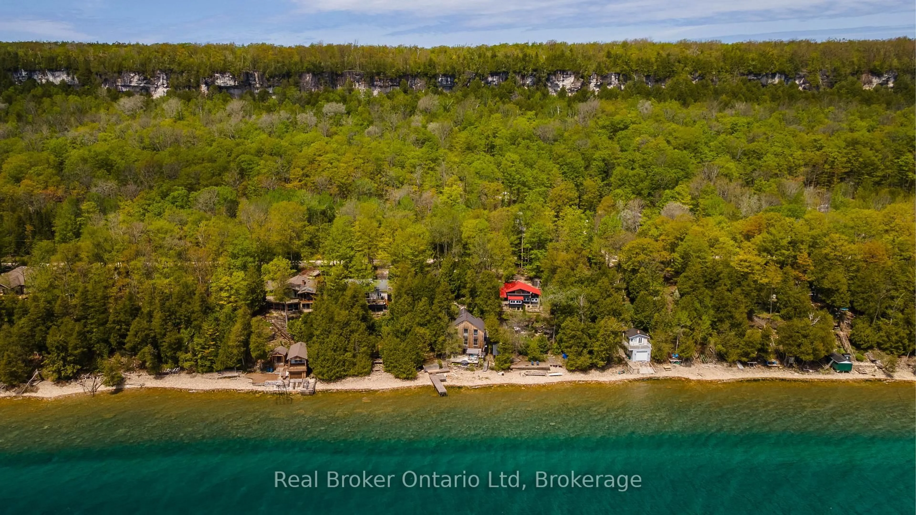 A pic from outside/outdoor area/front of a property/back of a property/a pic from drone, water/lake/river/ocean view for 574 Mallory Beach Rd, South Bruce Peninsula Ontario N0H 2T0