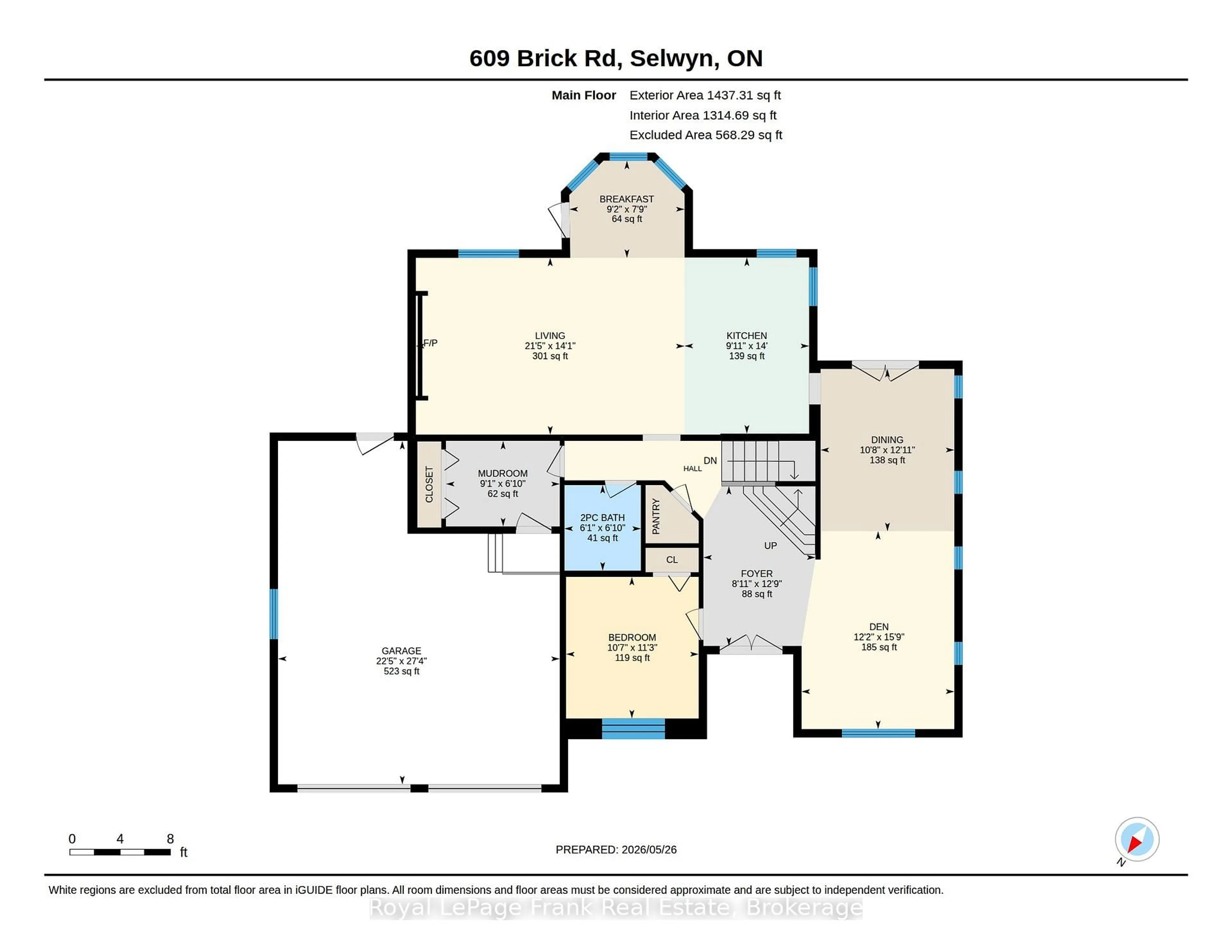 Floor plan for 609 Brick Rd, Selwyn Ontario K0L 1T0