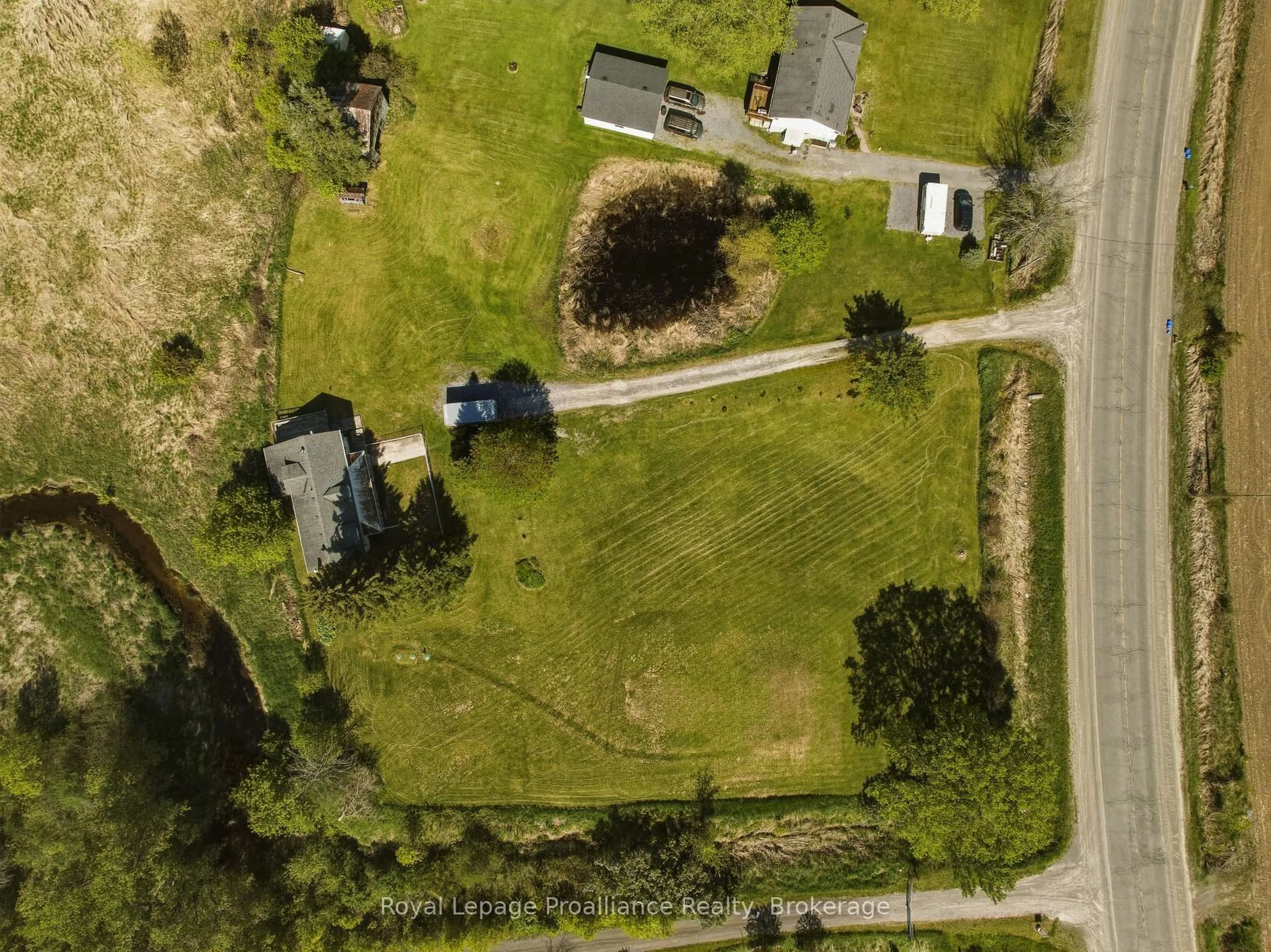 A pic from outside/outdoor area/front of a property/back of a property/a pic from drone, street for 842 Frankford Rd, Quinte West Ontario K0K 2B0