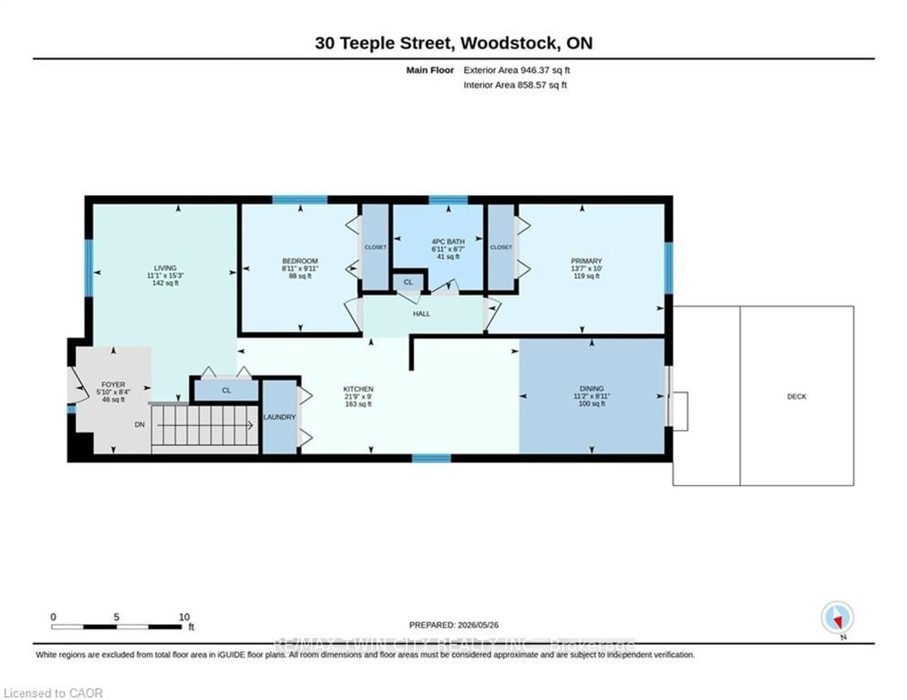 Floor plan for 30 Teeple St, Woodstock Ontario N4S 3Y7