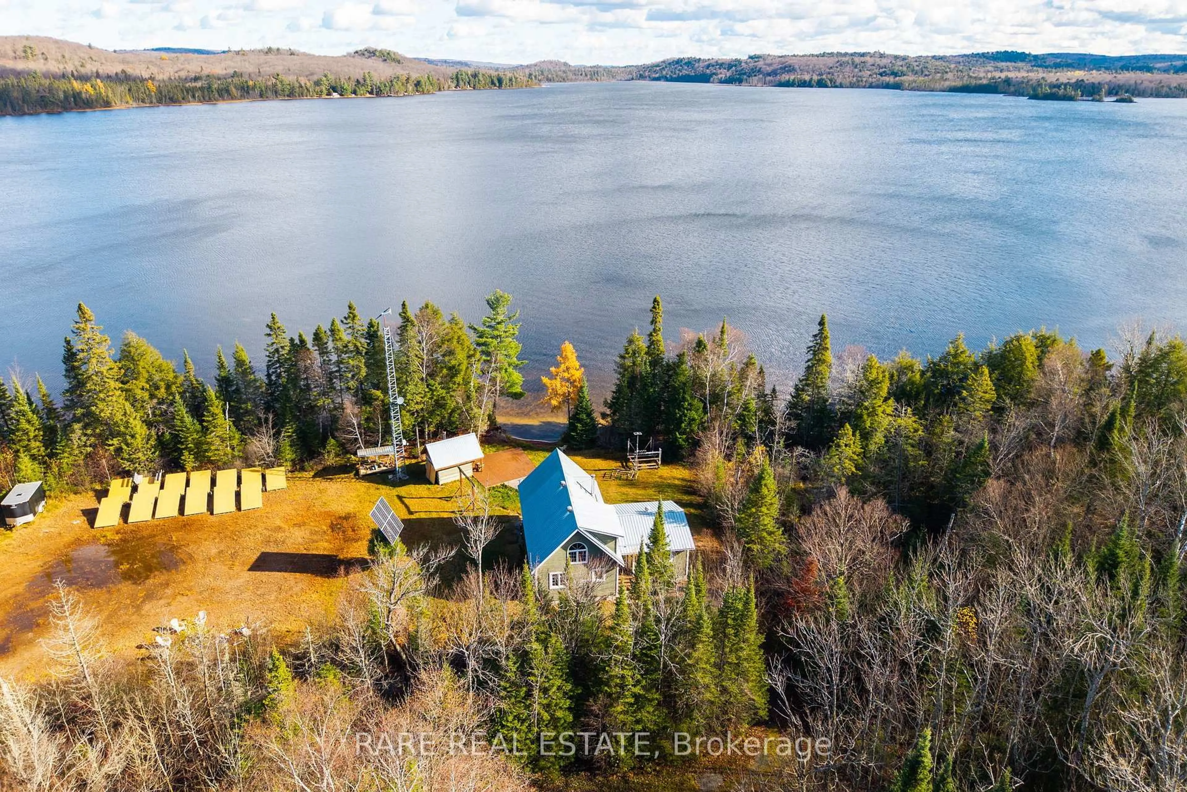 A pic from outside/outdoor area/front of a property/back of a property/a pic from drone, water/lake/river/ocean view for LOT 6 Chemical Rd, Chisholm Ontario P0A 1X0