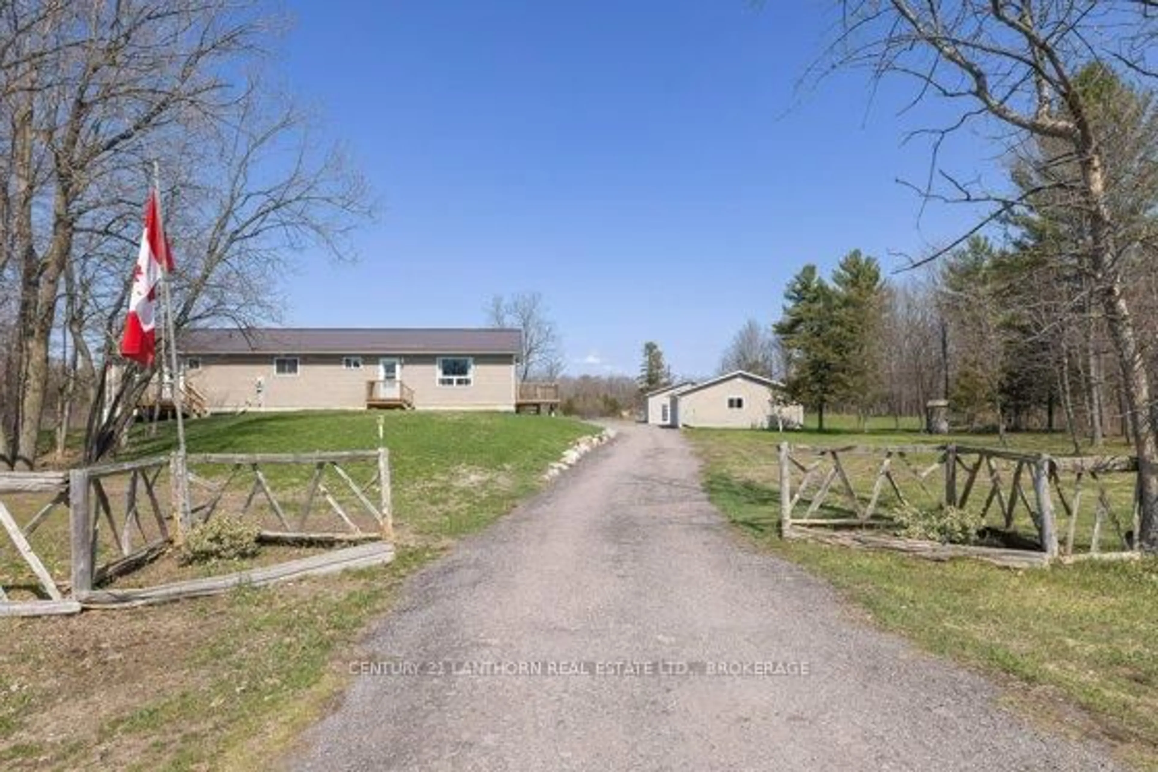 A pic from outside/outdoor area/front of a property/back of a property/a pic from drone, street for 1707 County Road 27, Stone Mills Ontario K0K 1N0
