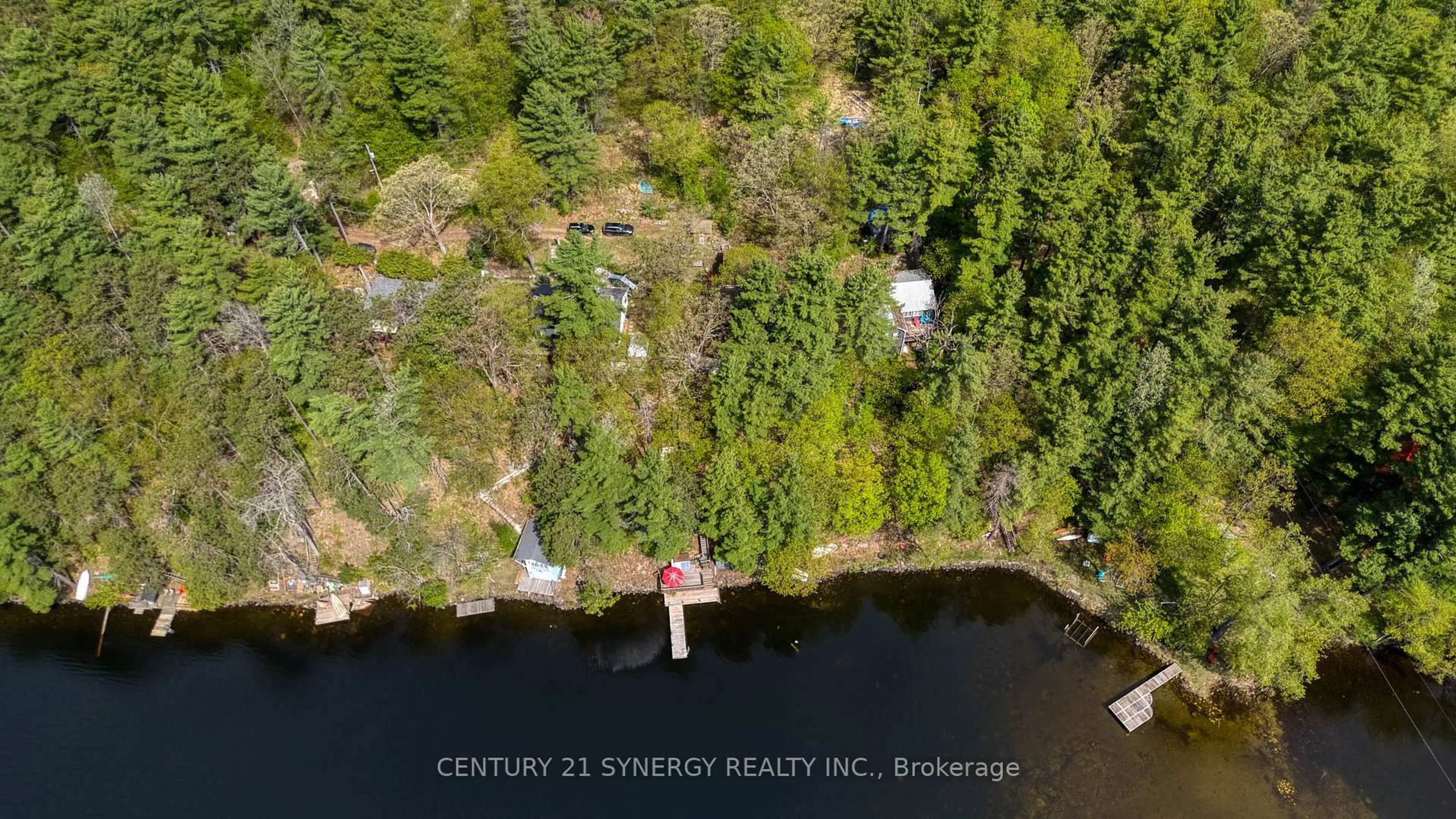 A pic from outside/outdoor area/front of a property/back of a property/a pic from drone, water/lake/river/ocean view for 664 Raby Rd, Maberly Ontario K0H 2B0