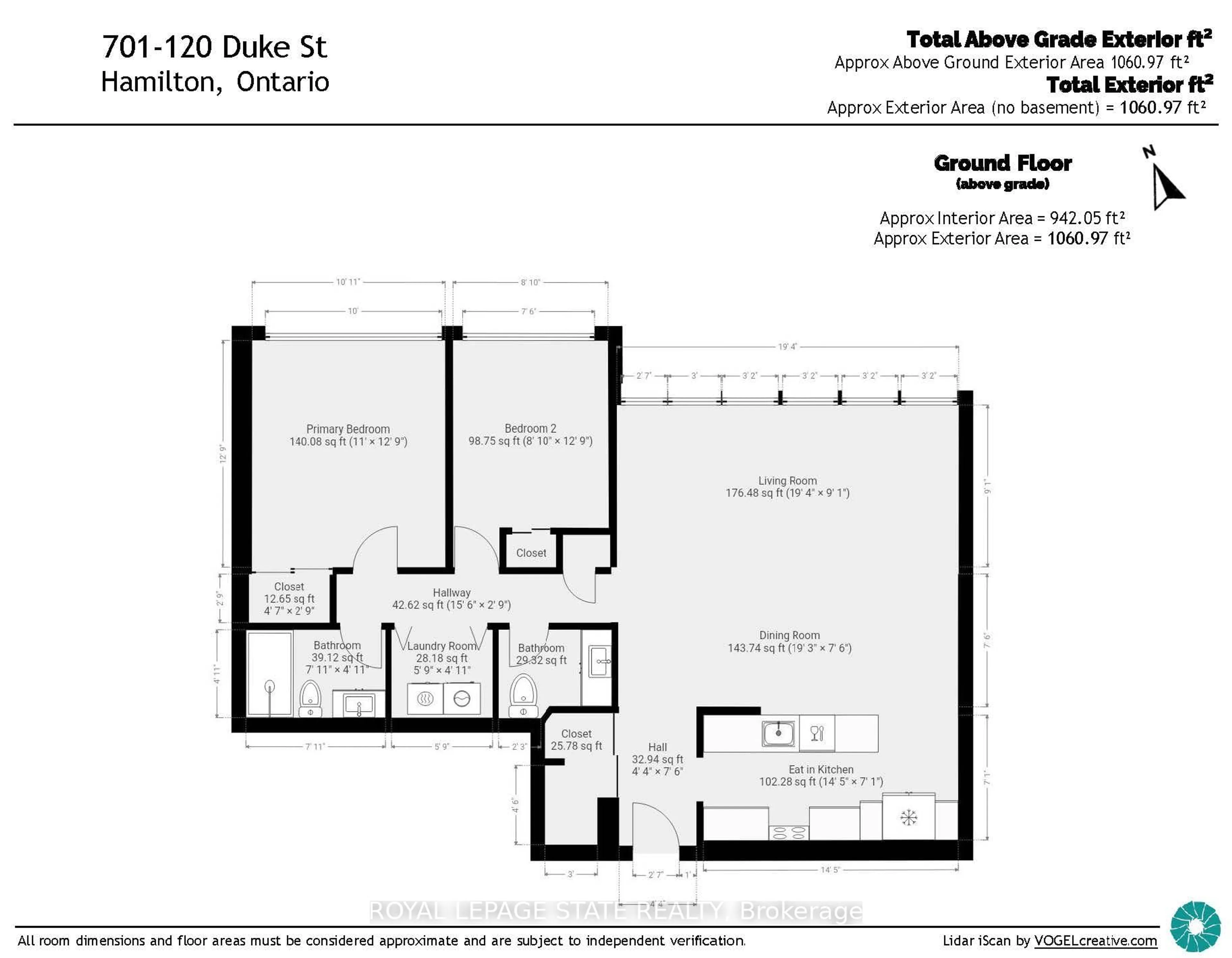 Floor plan for 120 Duke St #701, Hamilton Ontario L8P 4T1